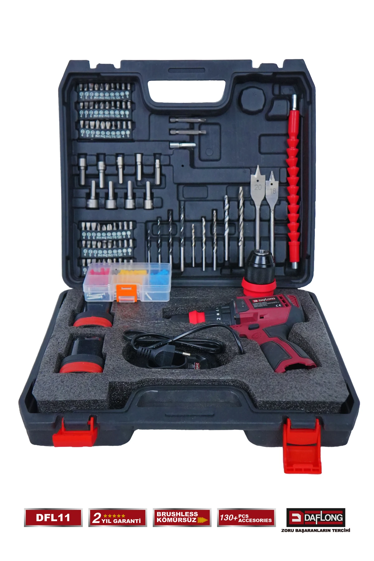 PRO DİJİTAL EKRANLI DİJİTAL AYARLANABİLİR HIZLI ÇELİK MANDREN ARMUT BATARYA+MANDREN HEDİYELİ DFL-11