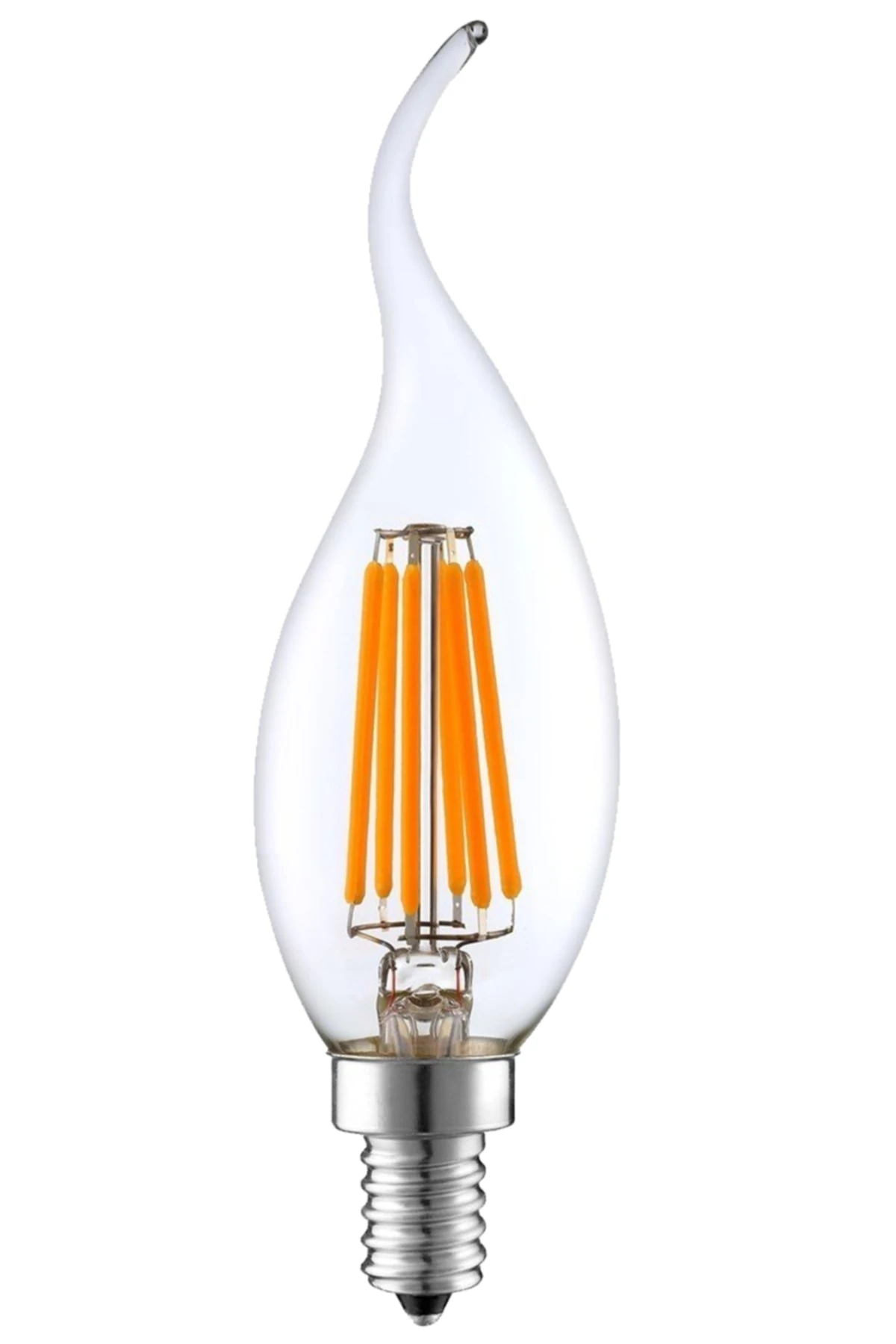 Led Kıvrık Uç Ampul Filament Rustik Ampul 6w E14 (GÜN İŞIĞI)