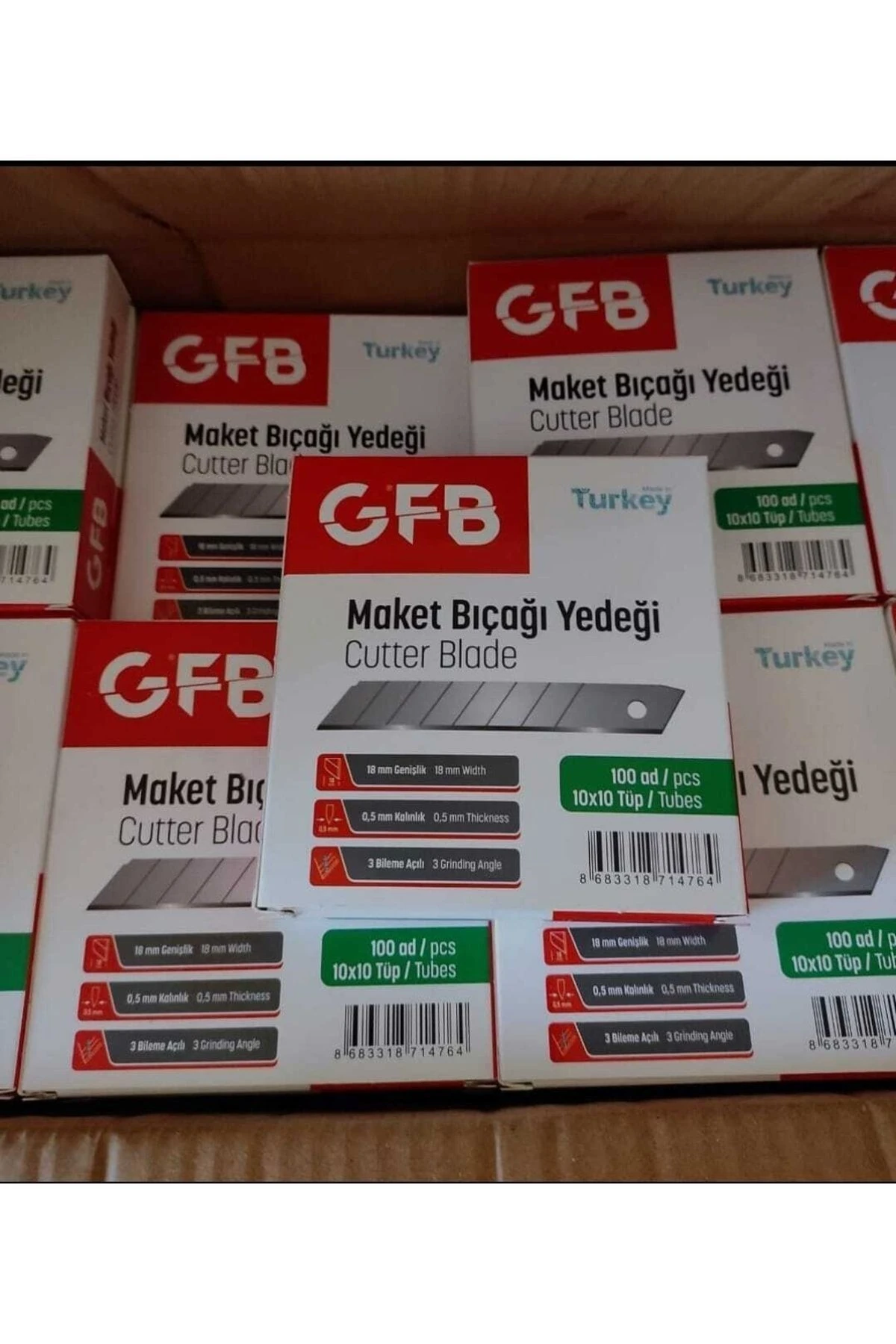Maket Bıçağı Yedek Uç 100'lü Kalınlık 0.5 Maket Bıçağı Ağzı