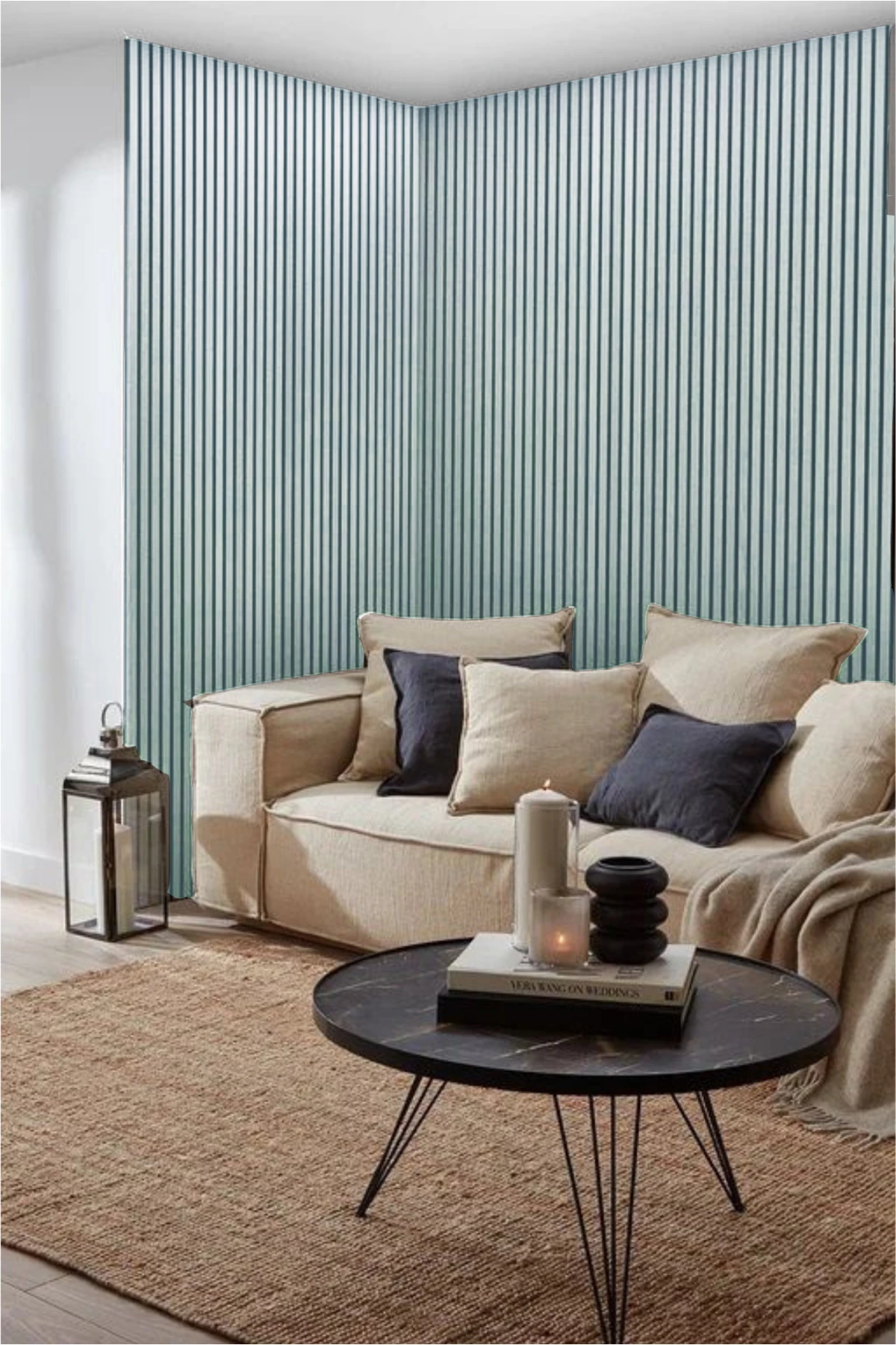 MDF Tavan & Duvar Lambri Seti (10 Adet) 12x280 cm Açık Gri Ahşap Görünümlü Dekoratif Kaplama Paneli