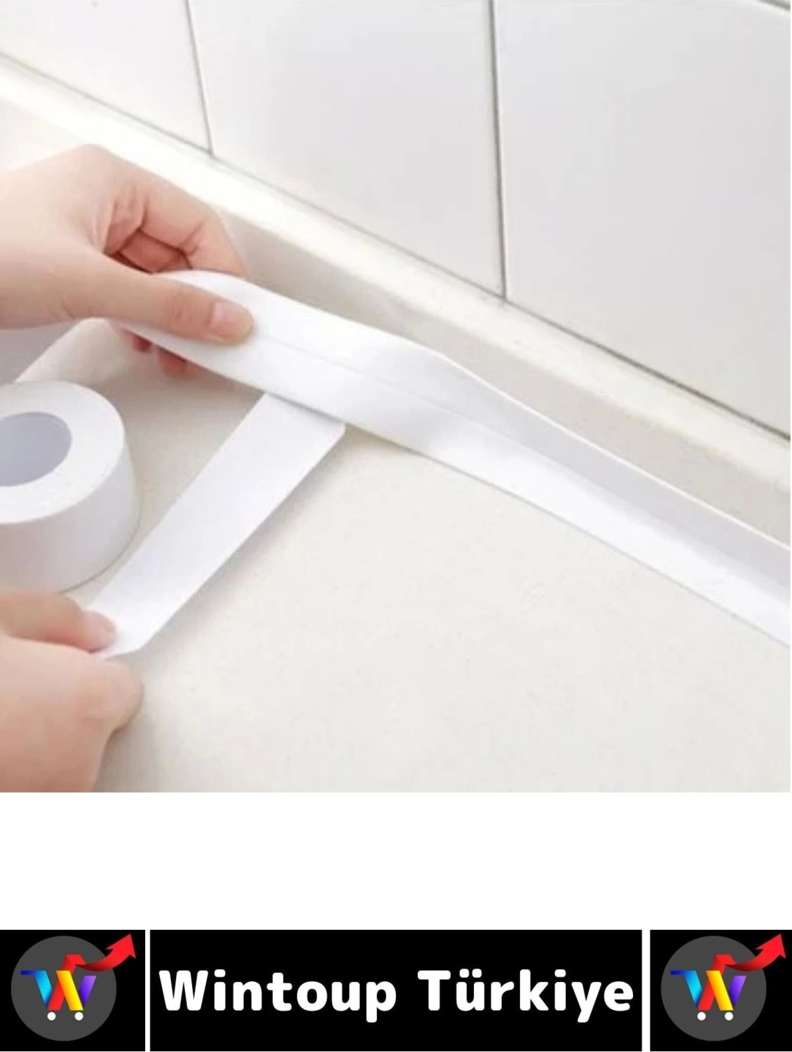OZKUVVET Dayanıklı Lavabo Kenar Küvet Pvc Su Sızdırmaz Yağ Küf Kir Önleyici Yalıtım Bantı 3.2 Metre 2 Adet