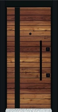 Özkısmet Çelik Kapı Mat Siyah Daire Giriş Kapısı