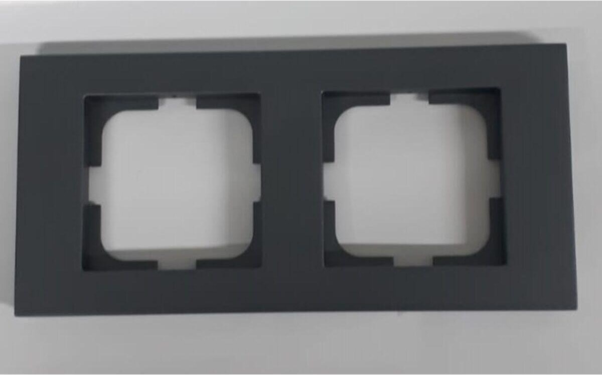 Grano Füme Çerçeve Priz 2'li  Grano Füme Ikili