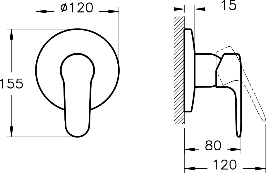 Root Round A4272874 Ankastre Duş Bataryası, Soft Altın
