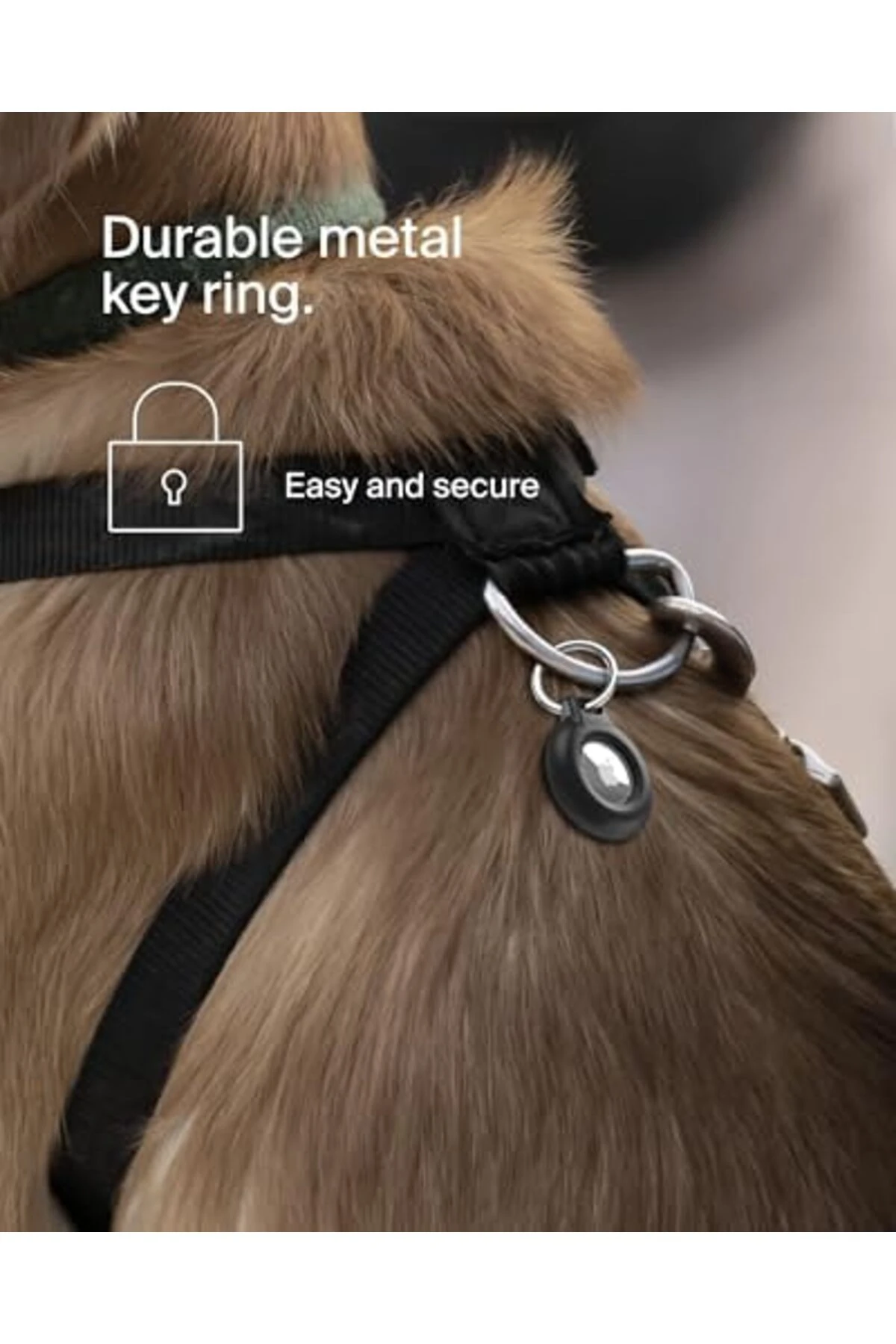 BRFShop AirTag anahtarlık ile kılıf (Secure Holder Air Tag için koruyucu kılıf, çizilmeye kar