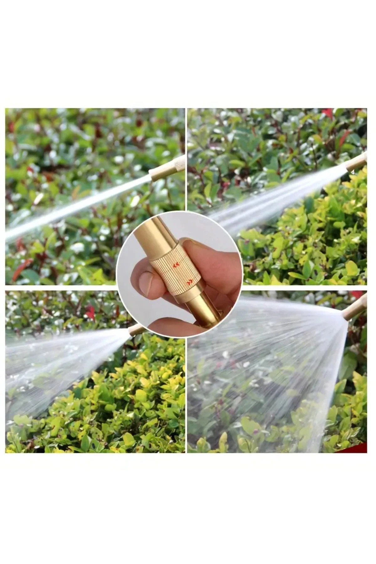 Yüksek Basınçlı Ayarlanabilir Bahçe Sulama Püskürtme Tabancası Hızlı Araba Yıkama Hortum Ucu Gold