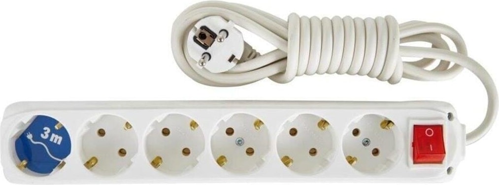 6lı Anahtarlı 3mt Topraklı Priz (9260203)