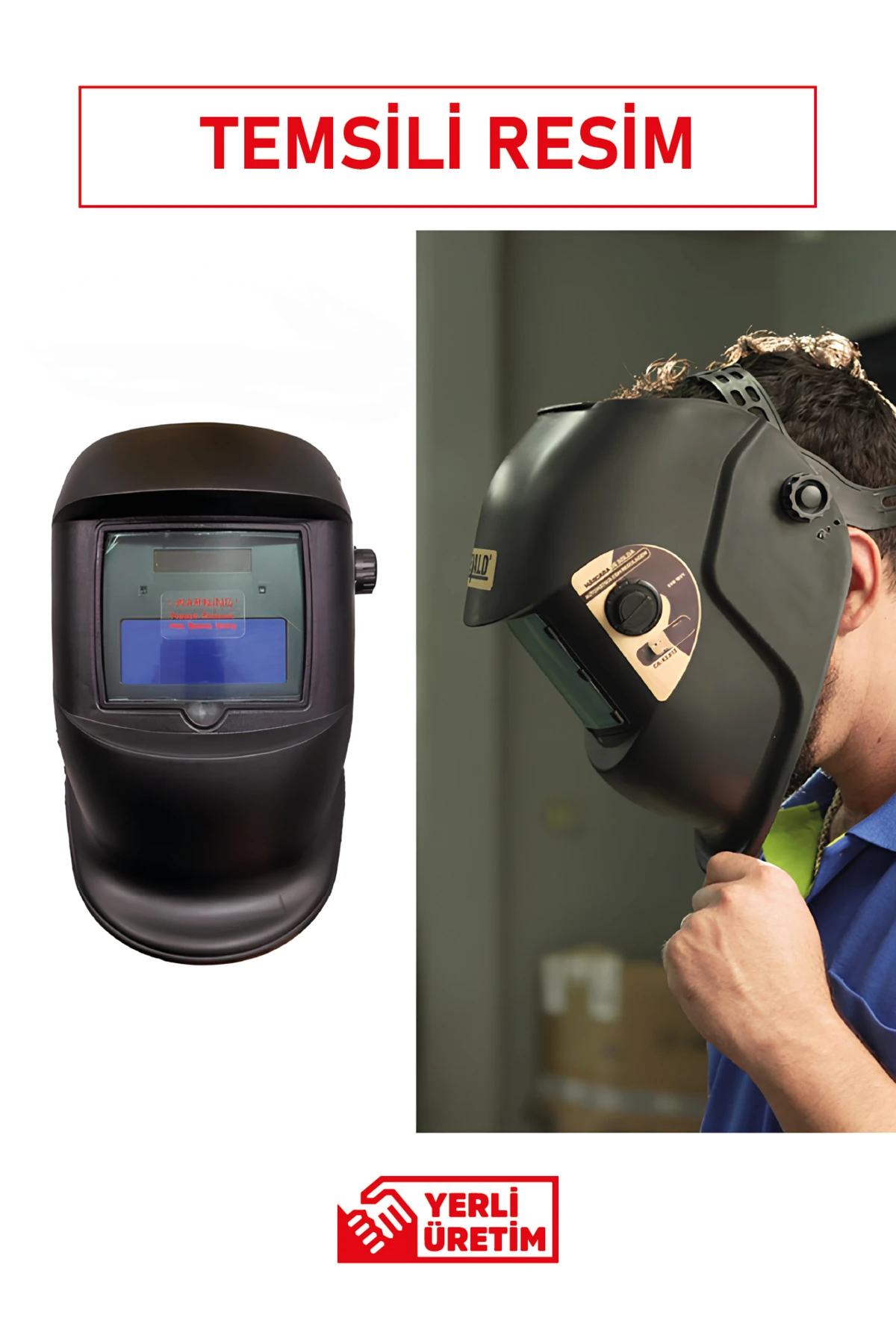 Güneş Enerjili Pilli Otomatik Kararan Kaynak Baş Maskesi | Profesyonel Colormatik Koruma
