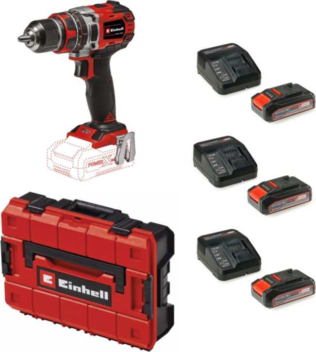 EİNHELL Tp-Cd 18/50 Li-I Bl Solo Akülü Vidalama + 3 x 2.5 Ah Starter Kit (Çanta Dahil)
