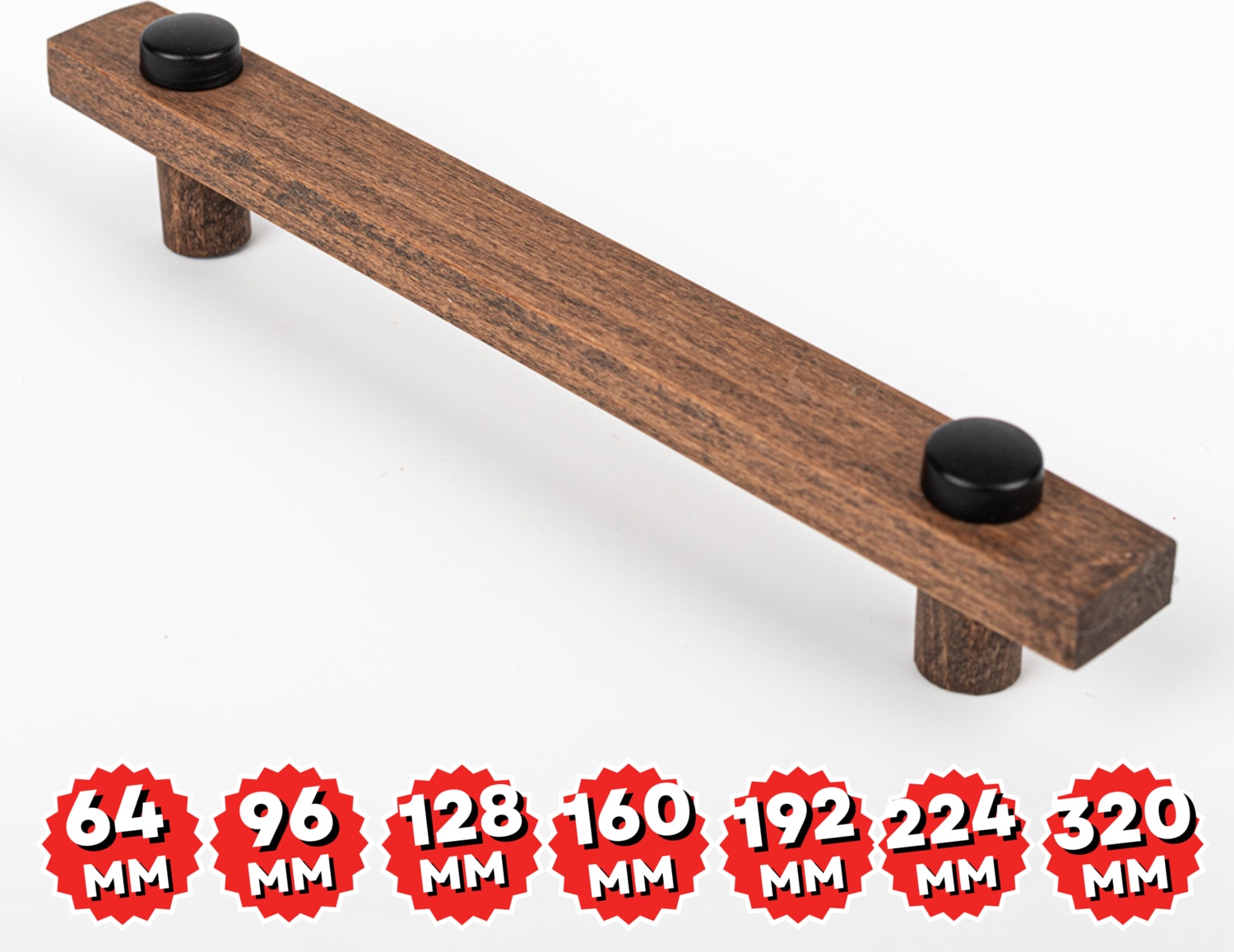 Dolap Kulpu, 10 Adet - Doğal Ahşap Kulp, Cekmece Kulpu, Mutfak Dolap Kulplari ,mobilya Kulpları