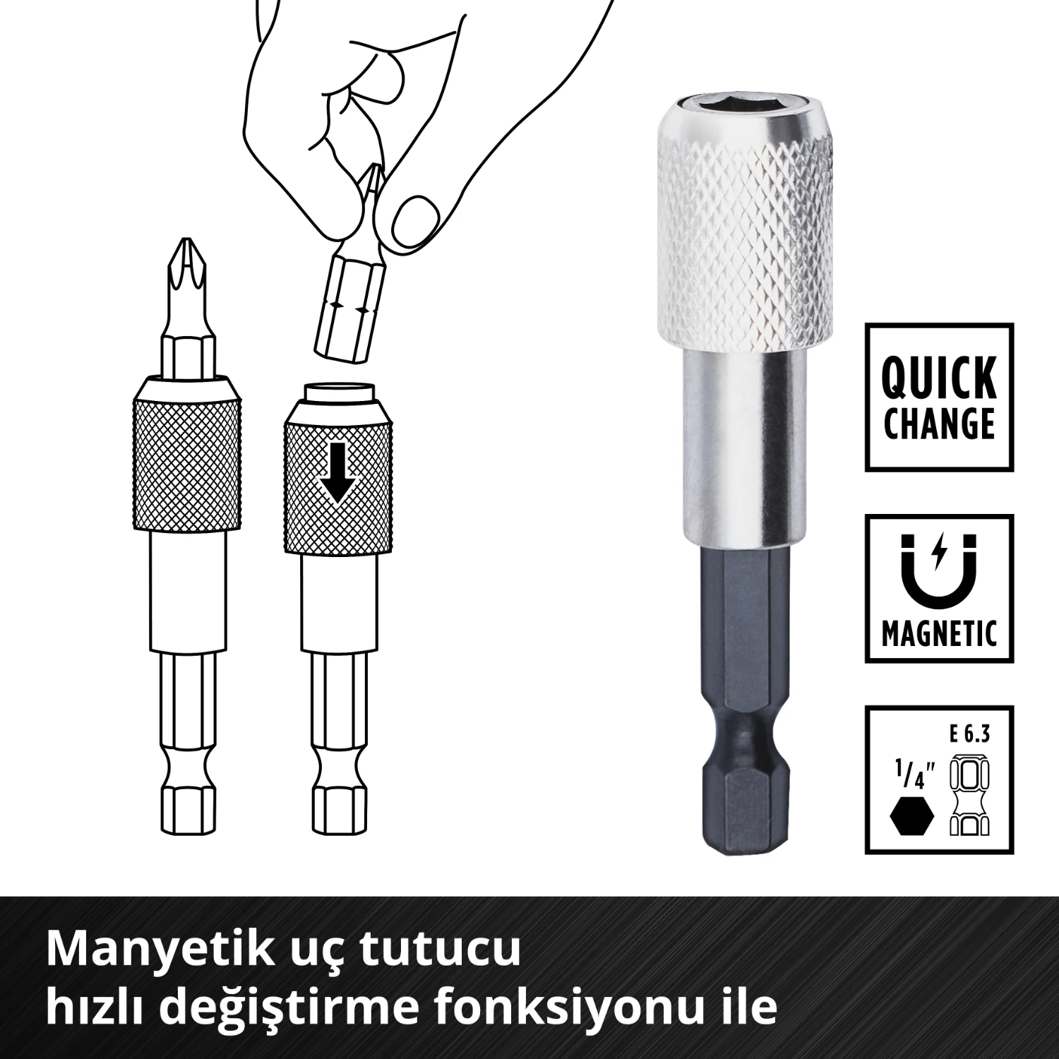 M-CASE 33 Parça Uç Seti (S2 Çelikten Yapılmış 50 mm Uçlu Akülü Vidalamalar Ve Elektrikli Matkaplar İçin, Karbon Çeliğinden Yapılmış Hızlı Değiştirilebilir Uç Tutucu, Saklama Kutusu) - 49118903