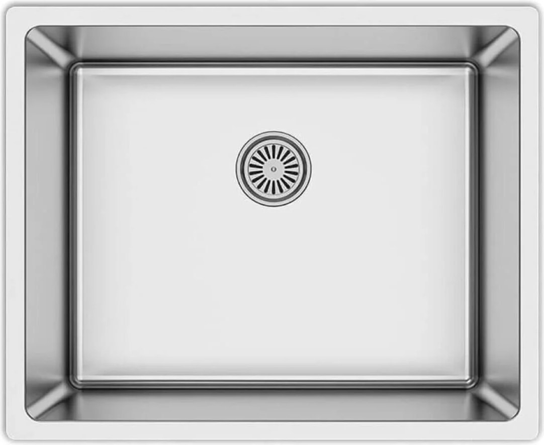 Krom Eviye Drawn R15 AS 355 Series Paslanmaz Çelik Mutfak Evyesi (Sifon Dahil)