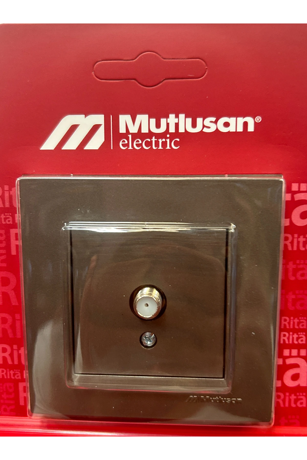 RİTA SAT PRİZİ F DİŞİ KONNEKTÖRLÜ BLİSTERLİ ANTRASİT