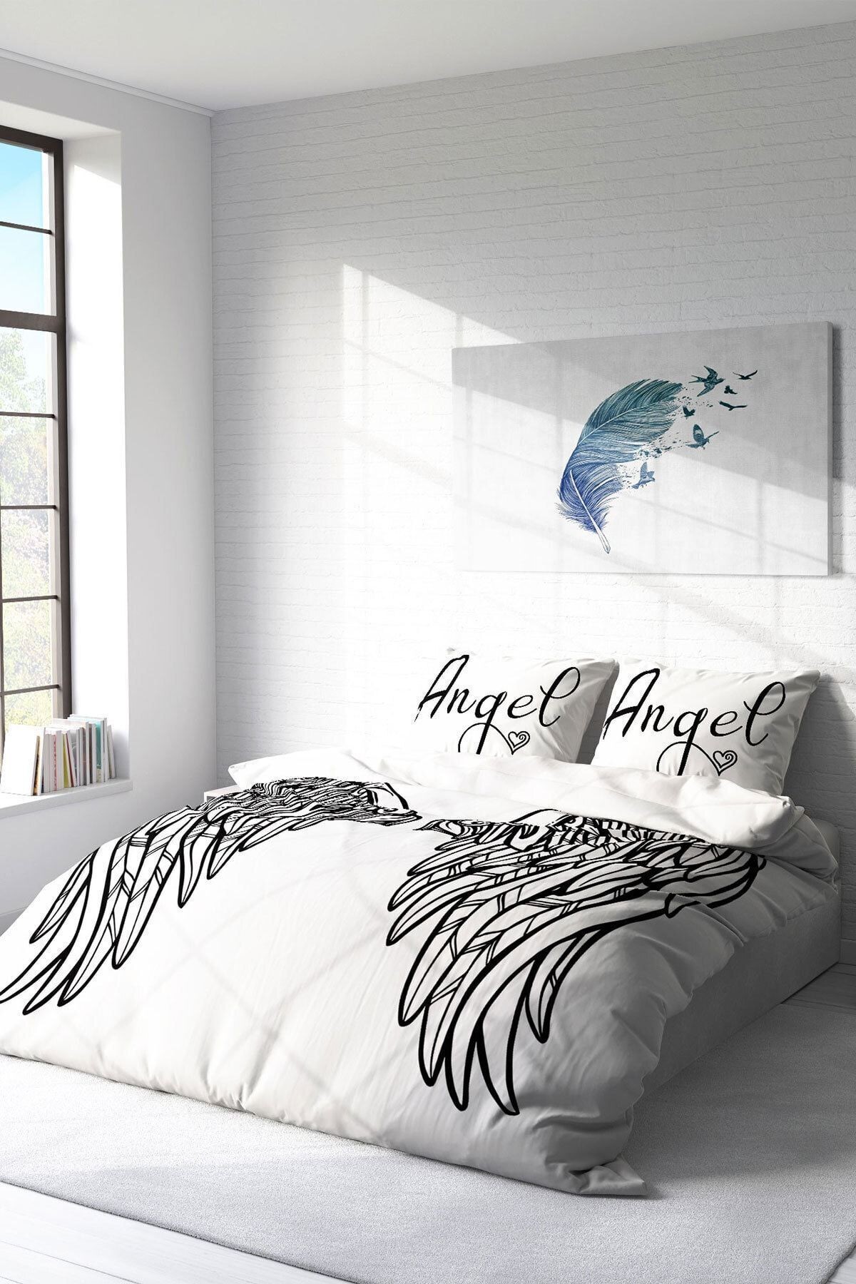 Angel Wing Modern Çift Kişilik Nevresim Takımı
