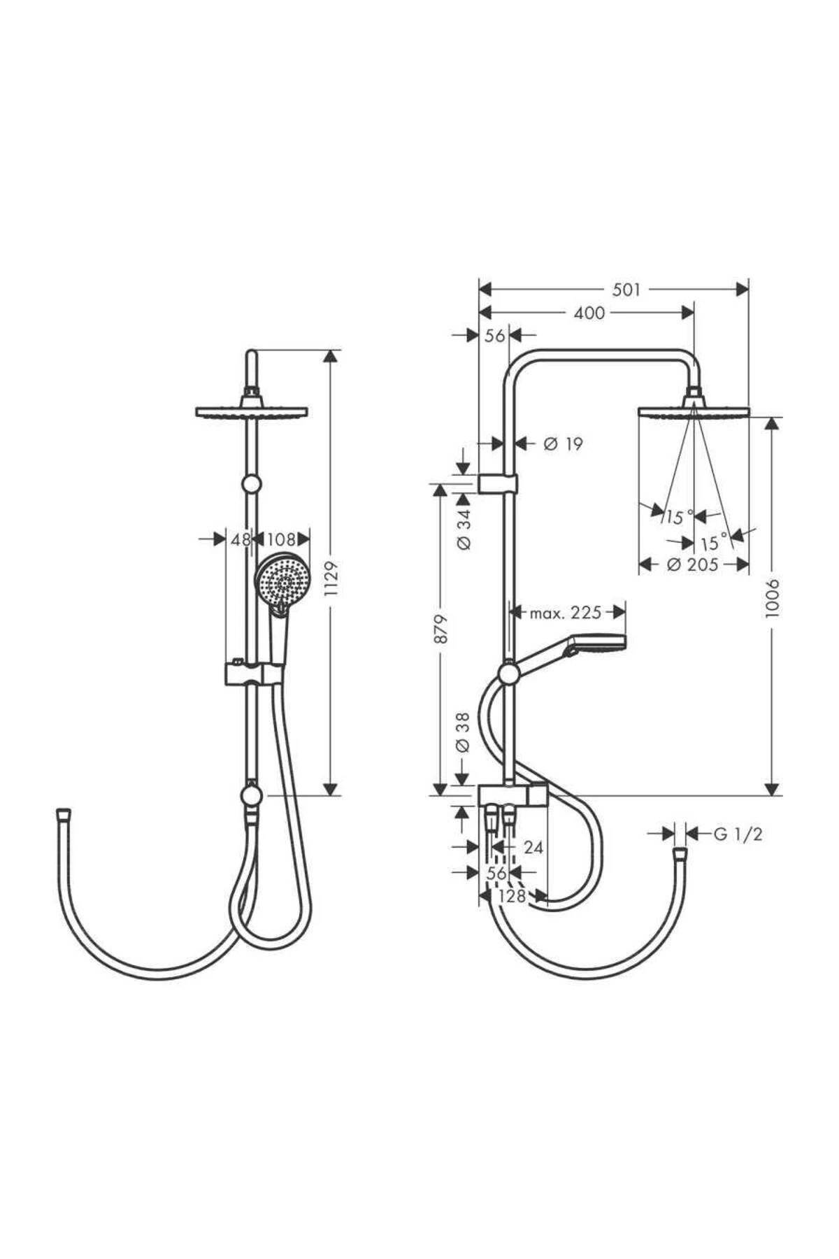 Vernis Blend 200 1jet Reno EcoSmart Satin Duş Kolonu - 26099670