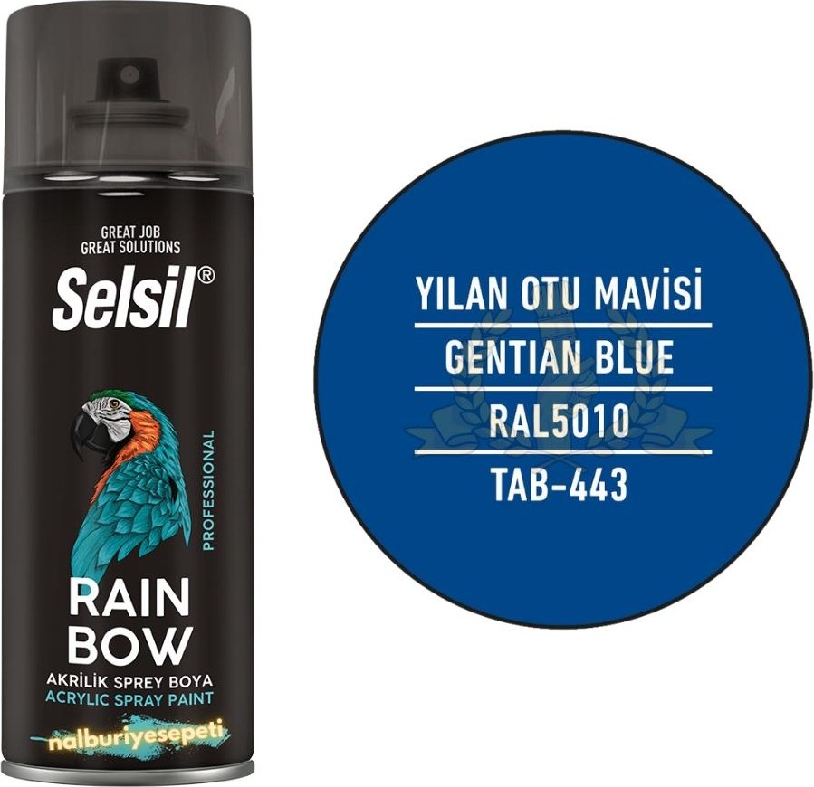 Rainbow Akrilik Sprey Boya Yılan Otu Mavisi 400 Ml. - RAL5010