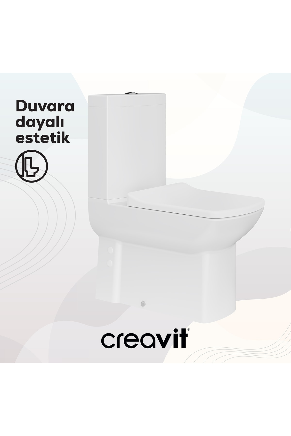 Lara Duroplast Yavaş Kapanan Klozet Kapaklı Beyaz Set