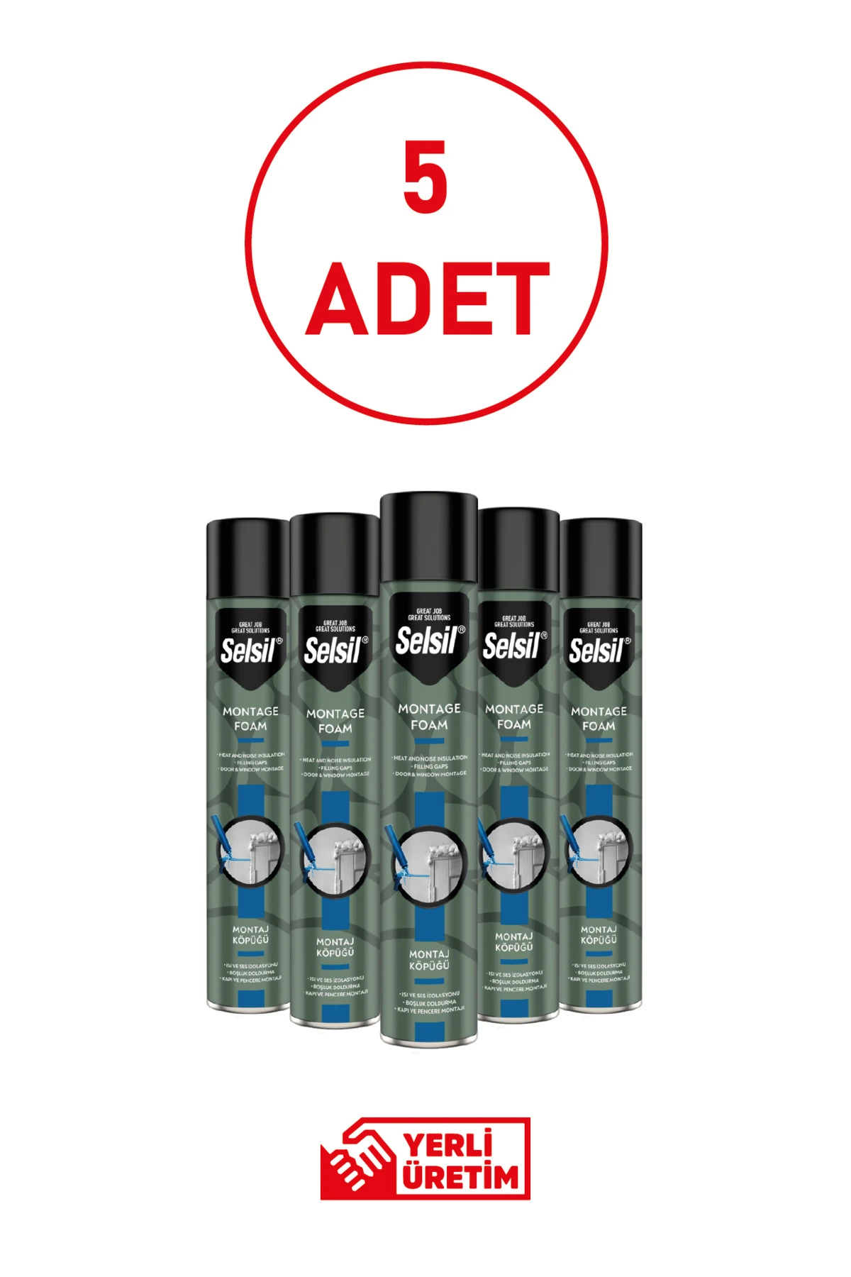 750 ml Poliüretan Montaj Köpüğü | Yüksek Dolgu Kapasitesi, Profesyonel İzolasyon ve Dayanıklılık