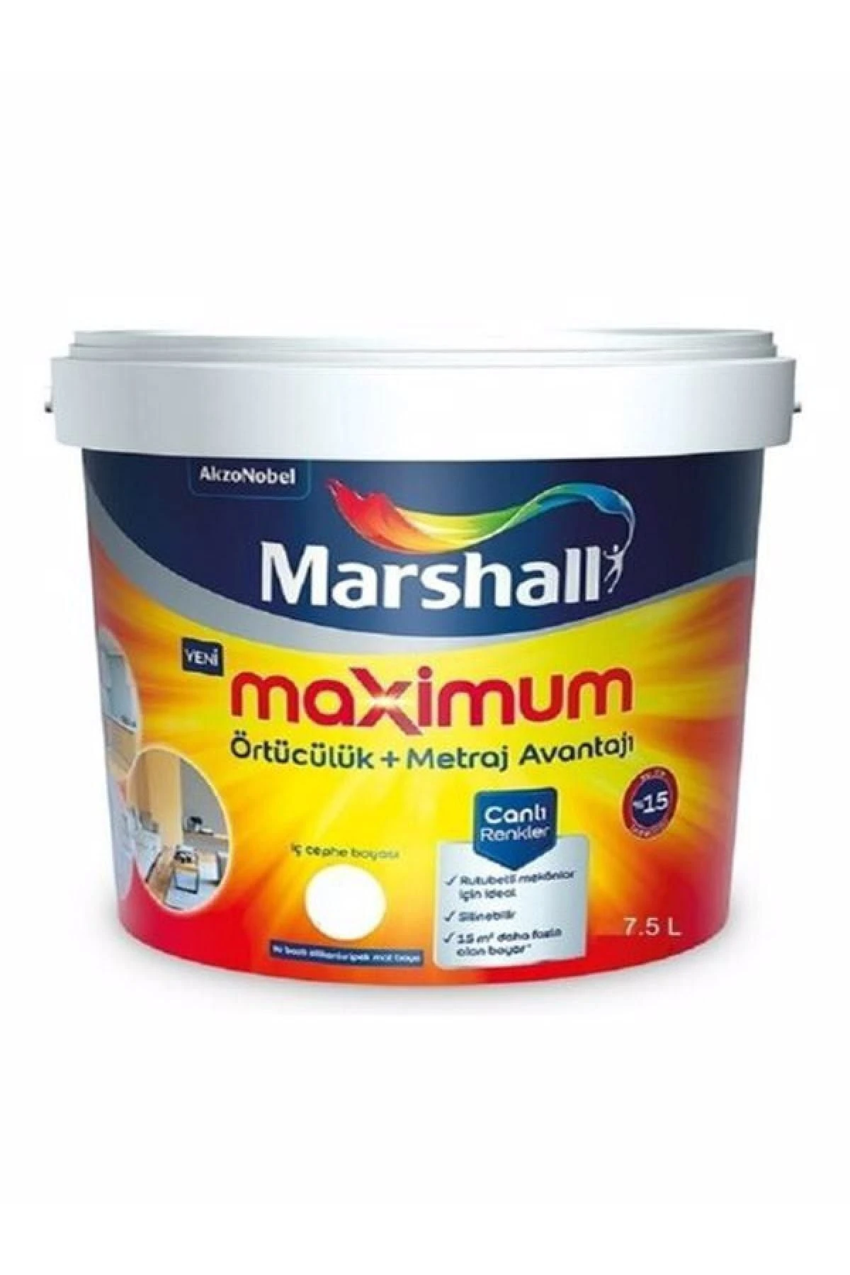 Maximum Silikonlu İpek Mat Martı 7,5  lt Boya