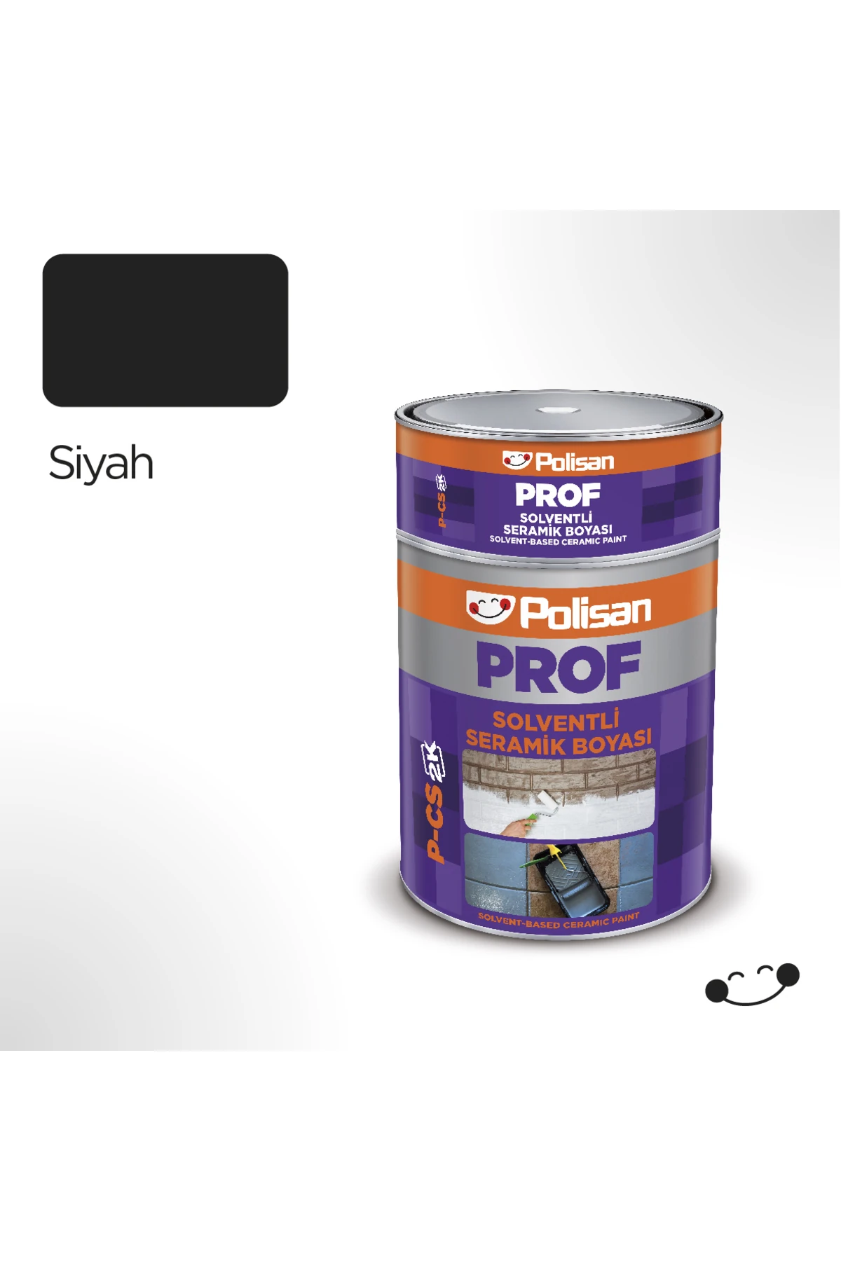 Prof Siyah Seramik / Fayans Boyası (p-cs 2k) 3 Kg