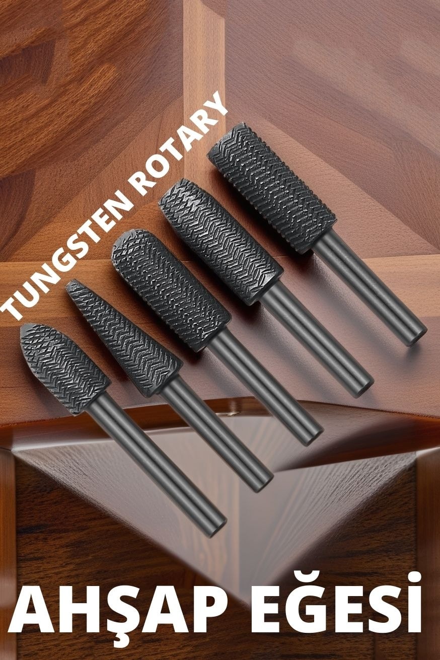 Tungsten Ahşap Oyma Şekillendirme 5 Li Eğe Seti