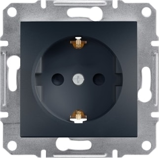 Asfora Plus Çocuk Korumalı Topraklı Priz Antrasit