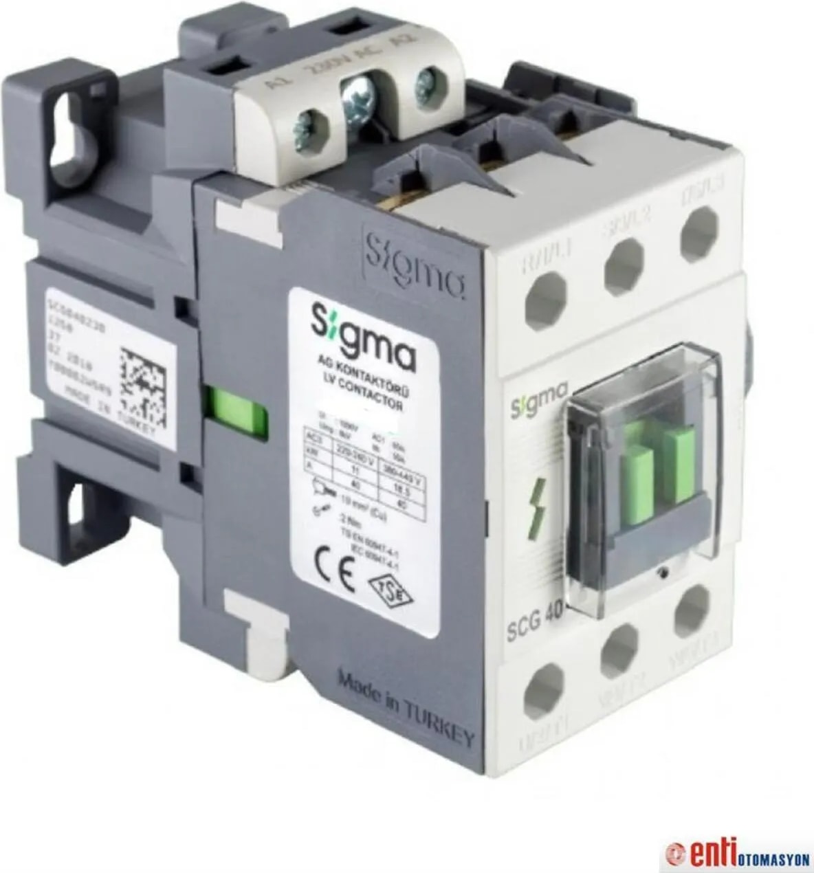 SCG065230 Kontaktör 30KW 230V Ac 1 Na + 1 Nk