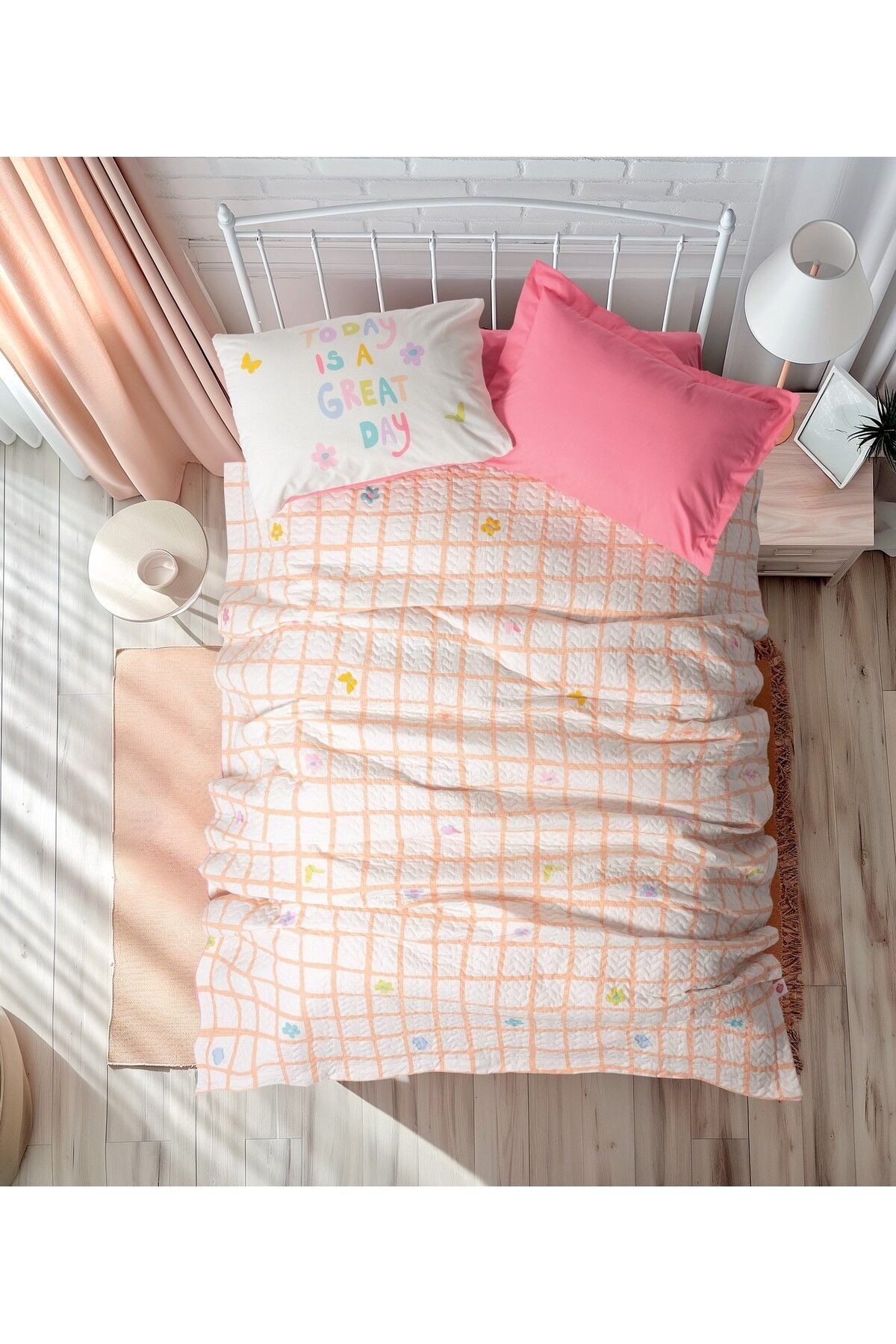 Genç Odası Tek Kişilik Complete Set Jours Pembe