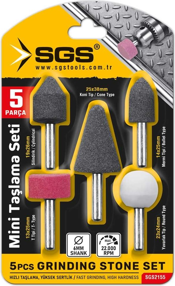 SGS 2155 Mini Matkap Taşlama Seti 5 Parça