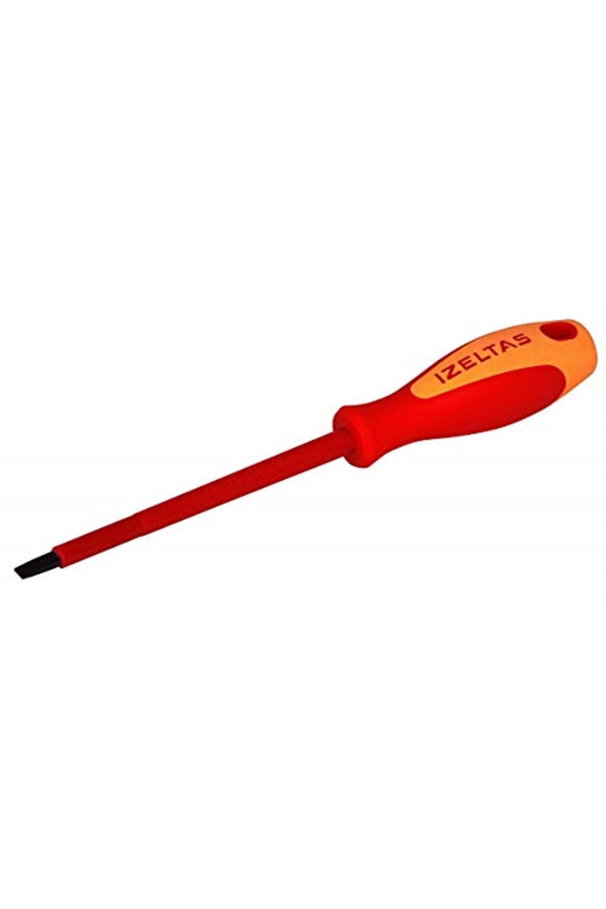 İZELTAŞ 4140 17 2575 Izoleli Elektrikçi Düz Uçlu Tornavida 1000 Volt 150 Mm