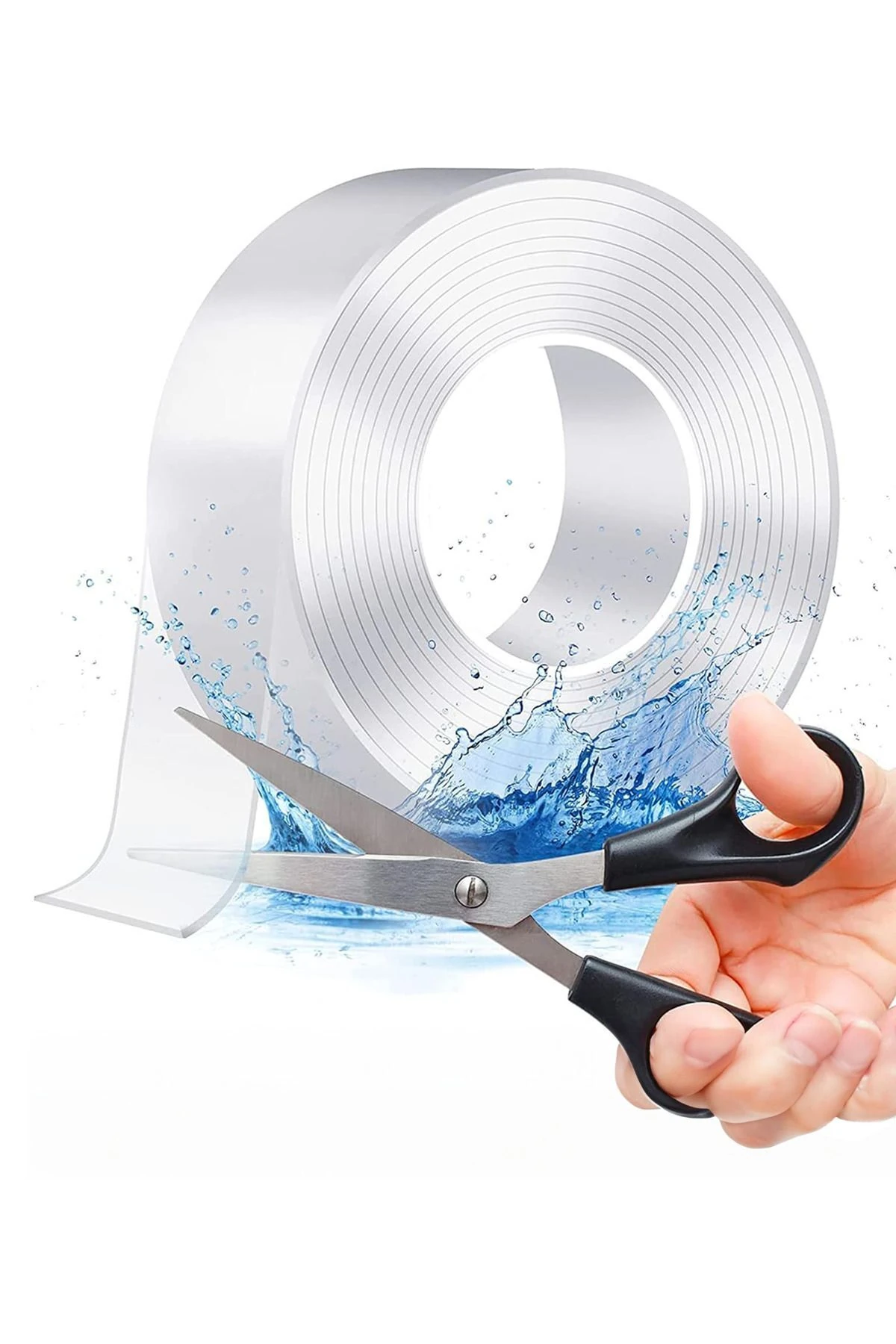 Çift Taraflı Ultra Güçlü Yapışkan Şeffaf Bant Nano Özellikli 3 Metre İz Bırakmaz Yapıştırıcı