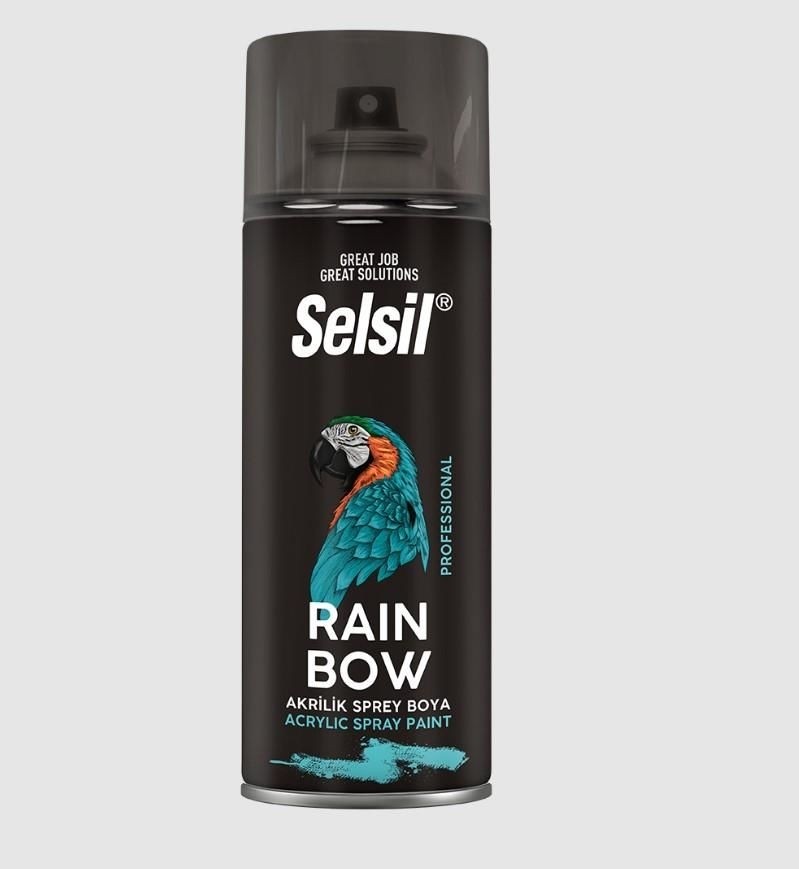 Rainbow Akrilik Sprey Boya 9005 Parlak Siyah