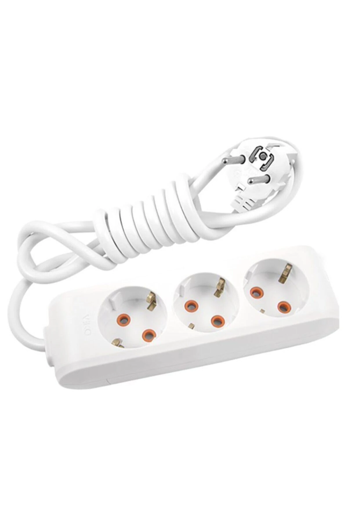 Multi-let 3'lü Topraklı Kablolu Çocuk Korumalı 3 Metre Priz Beyaz 1 Adet Cca Kablo