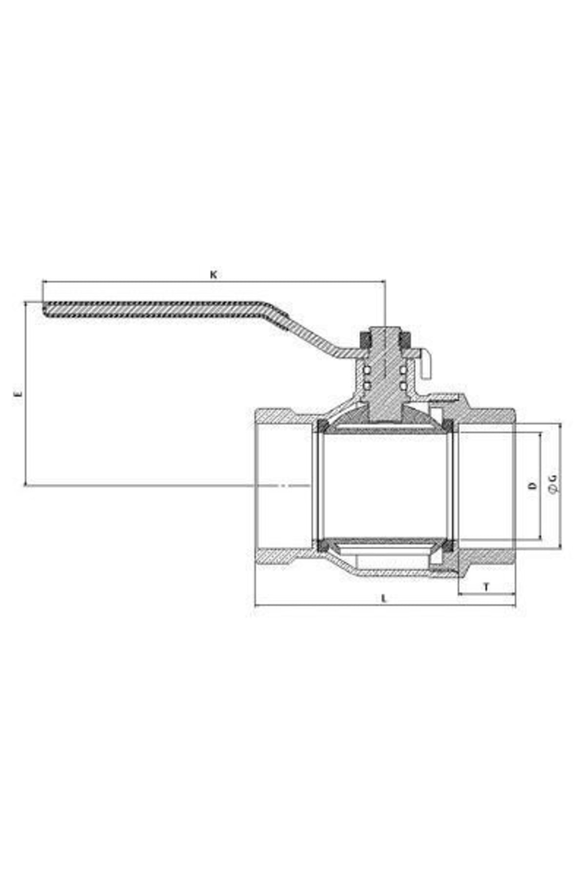 Küresel Doğalgaz Vanası Tam Geçişli Tse 1/2