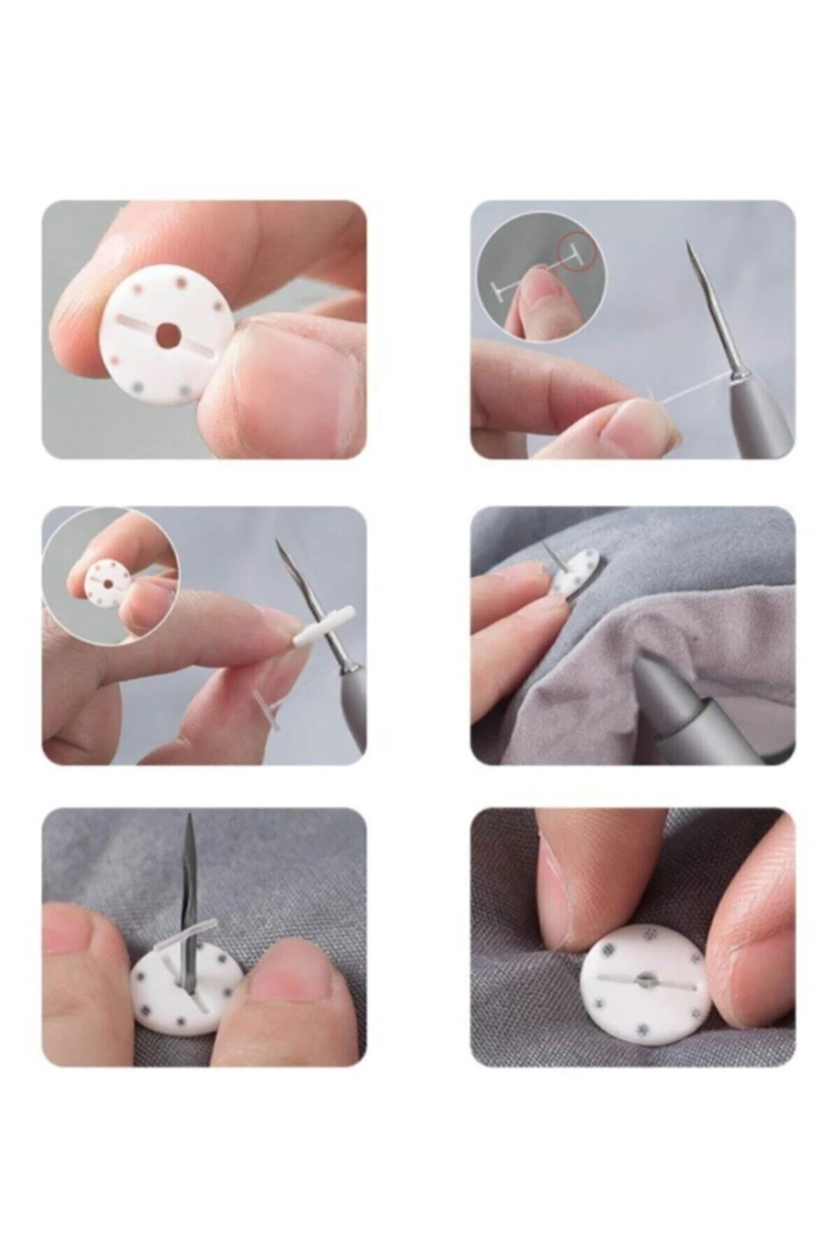 Yorgan Kılıfı Sabitleme Seti Kılçık Tabancası - Keçeler - Tek Ebat - Çok Renkli