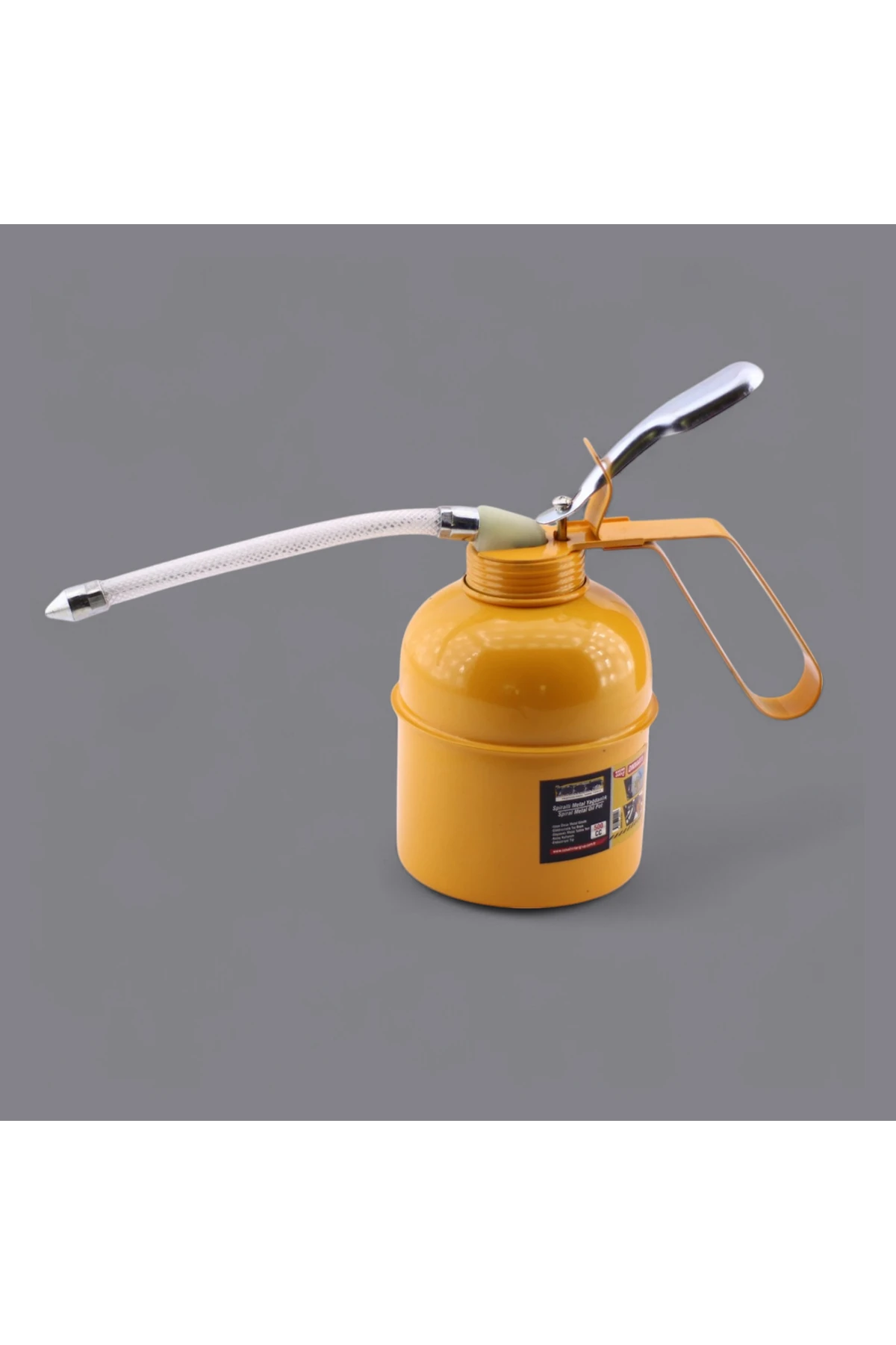 Madeni Yağdanlık 500 ml Araba Makine Atölye Yağdanlığı Spiralli Metal Gövdeli Uçlu Yağ Pompası