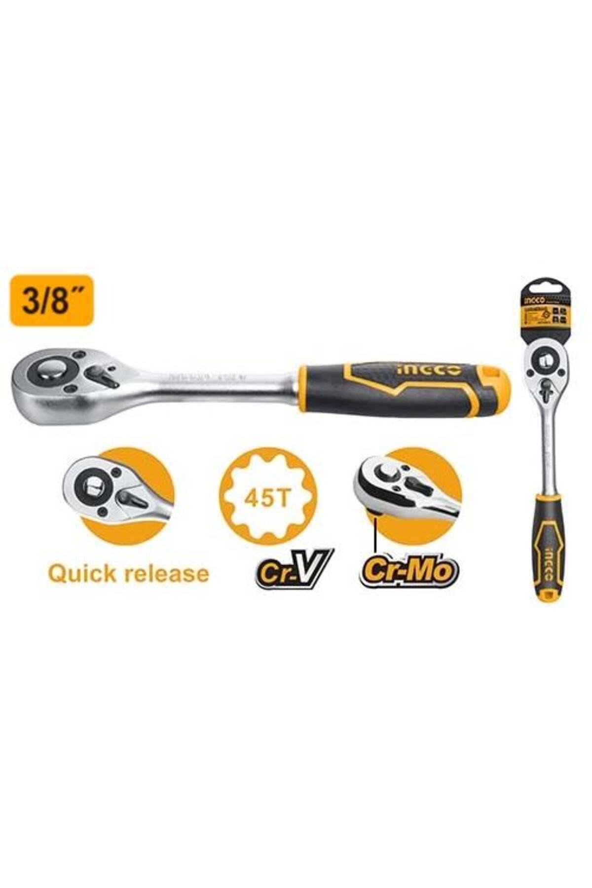 3/8" - Cırcırlı Lokma Anahtarlı 45t
