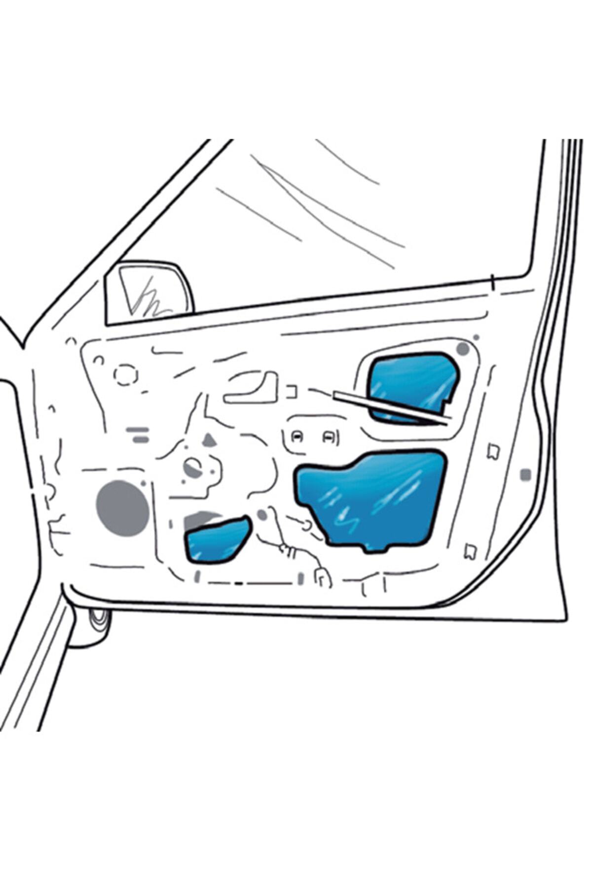 20cm X 2m Kendinden Yapışkan Butil Folyolu Oto Araç Araba Titreşim Ses Izolasyonu Su Yalıtımı Bantı