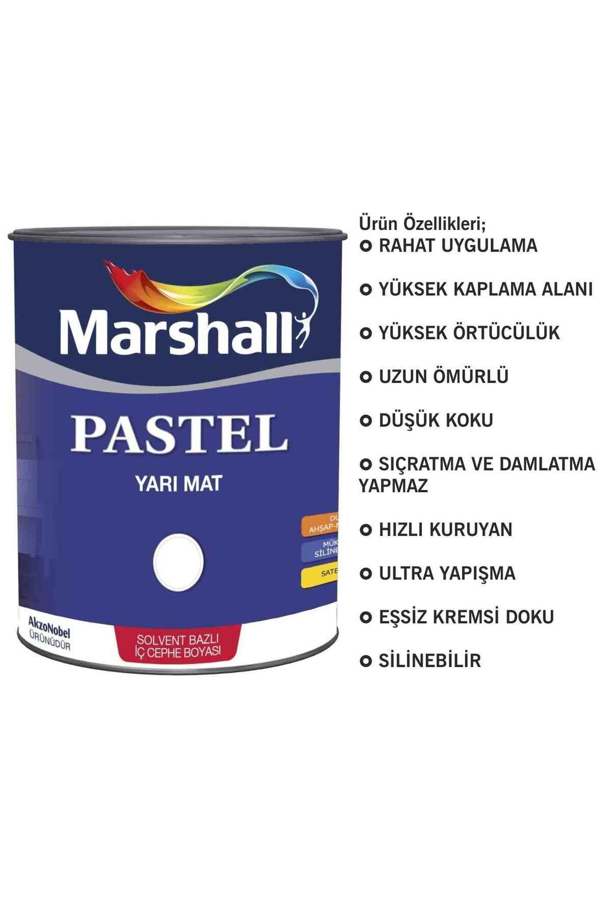 Pastel Yarı Mat Ahşap-Metal-Duvar Boyası BEYAZ 2.5Lt=3.5Kg-Tam Silinebilir-Saten Dokulu