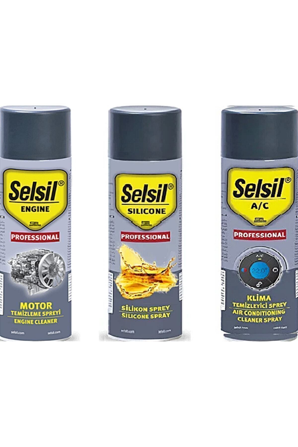 Motor Temizleme Spreyi 200 ml / Silikon Sprey 200 ml / Klima Temizleyici Sprey 150 ml