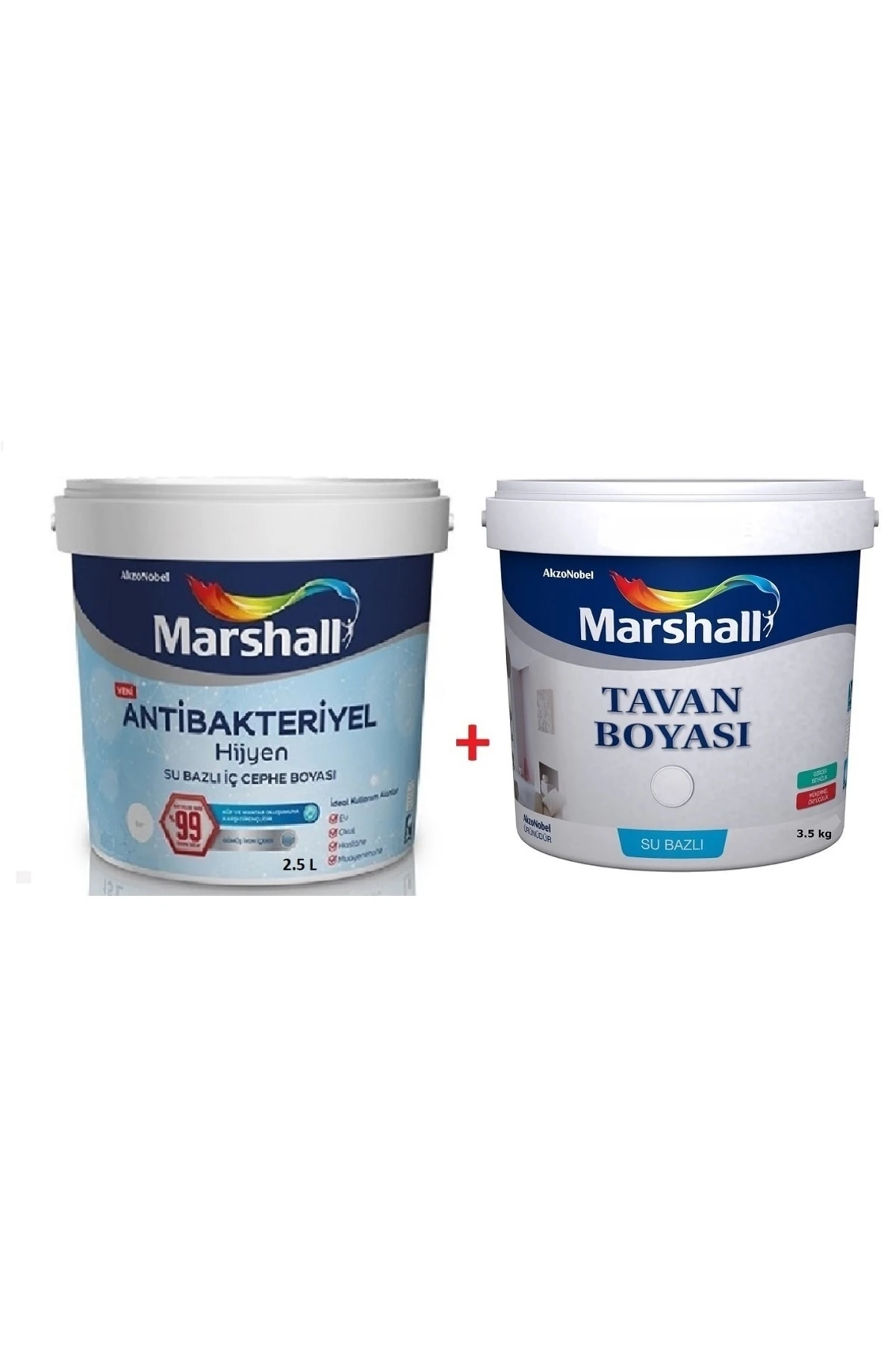 Antibakteriyel Hijyen Ipek Mat Iç Cephe Boyası 2.5 Lt Tavan Boyası 3.5 Kg