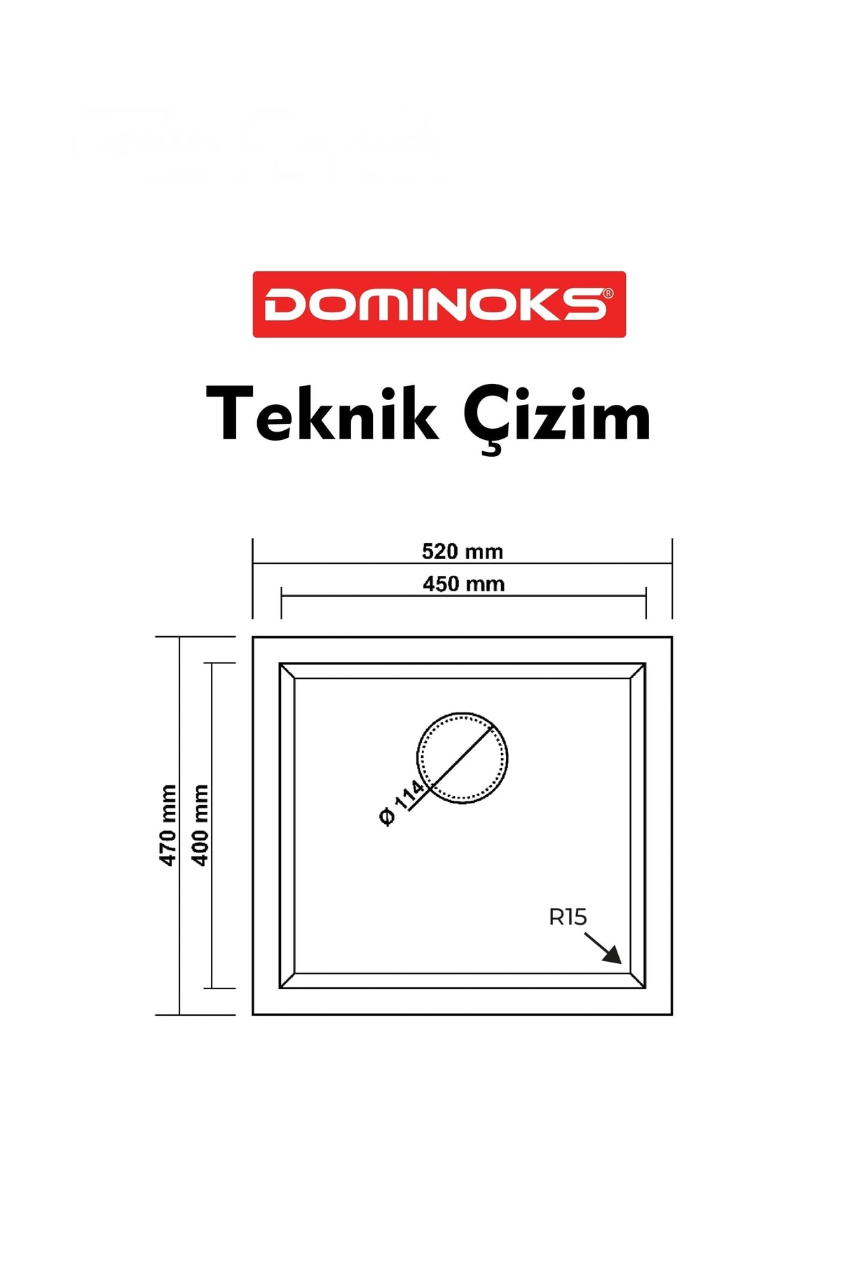 Dicle 45 Gri Tezgah Altı 40x45 Granit Evye