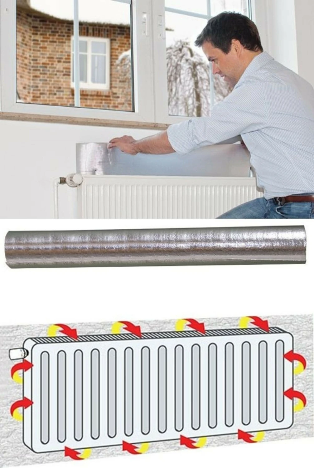 Ankaflex Petek Radyatör Soba Arkası Alüminyum Folyolu Isı Yalıtım Levhası (10 Adet)