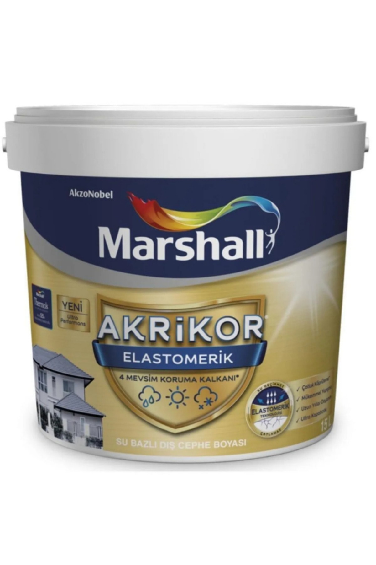 MARSHALL Akrikor Elastomerik Boya Y5 2.5 Lt (3,5 Kg)