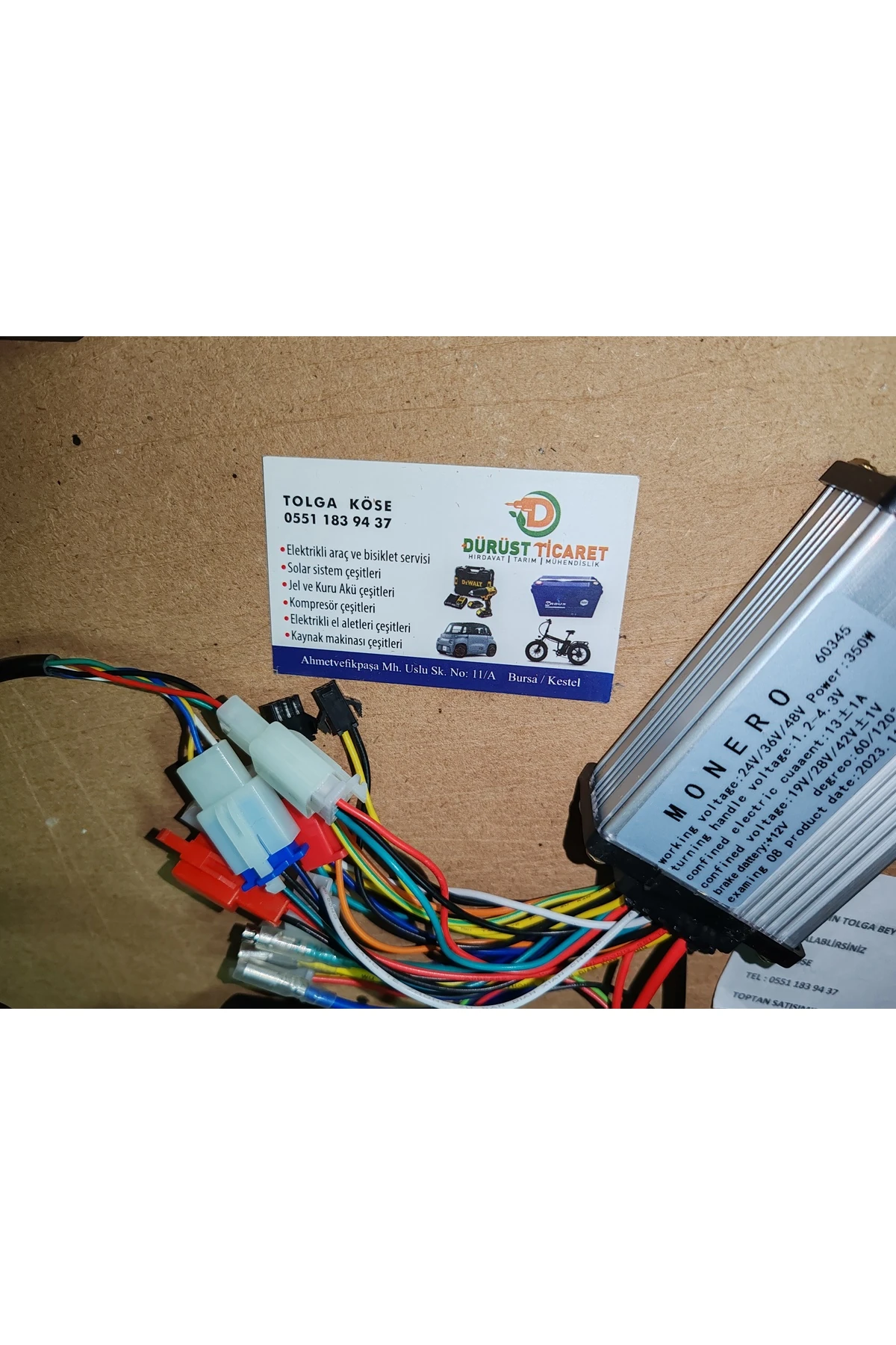 Ebike ve scooter 24 36 48 volt uyumlu akılı beyin ve kontak anahtarı seti montaj yardımlı