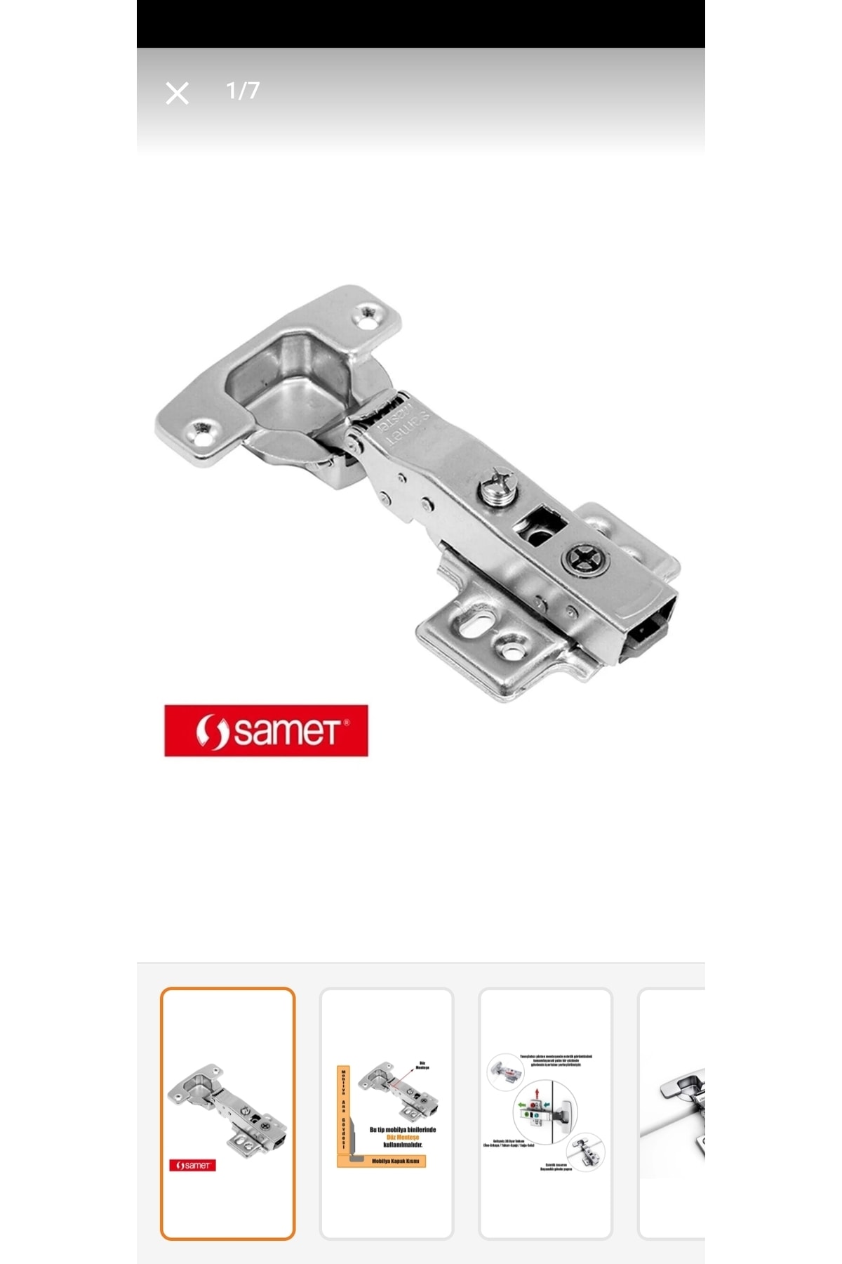 Frenli Master Düz Menteşe 10 Adet