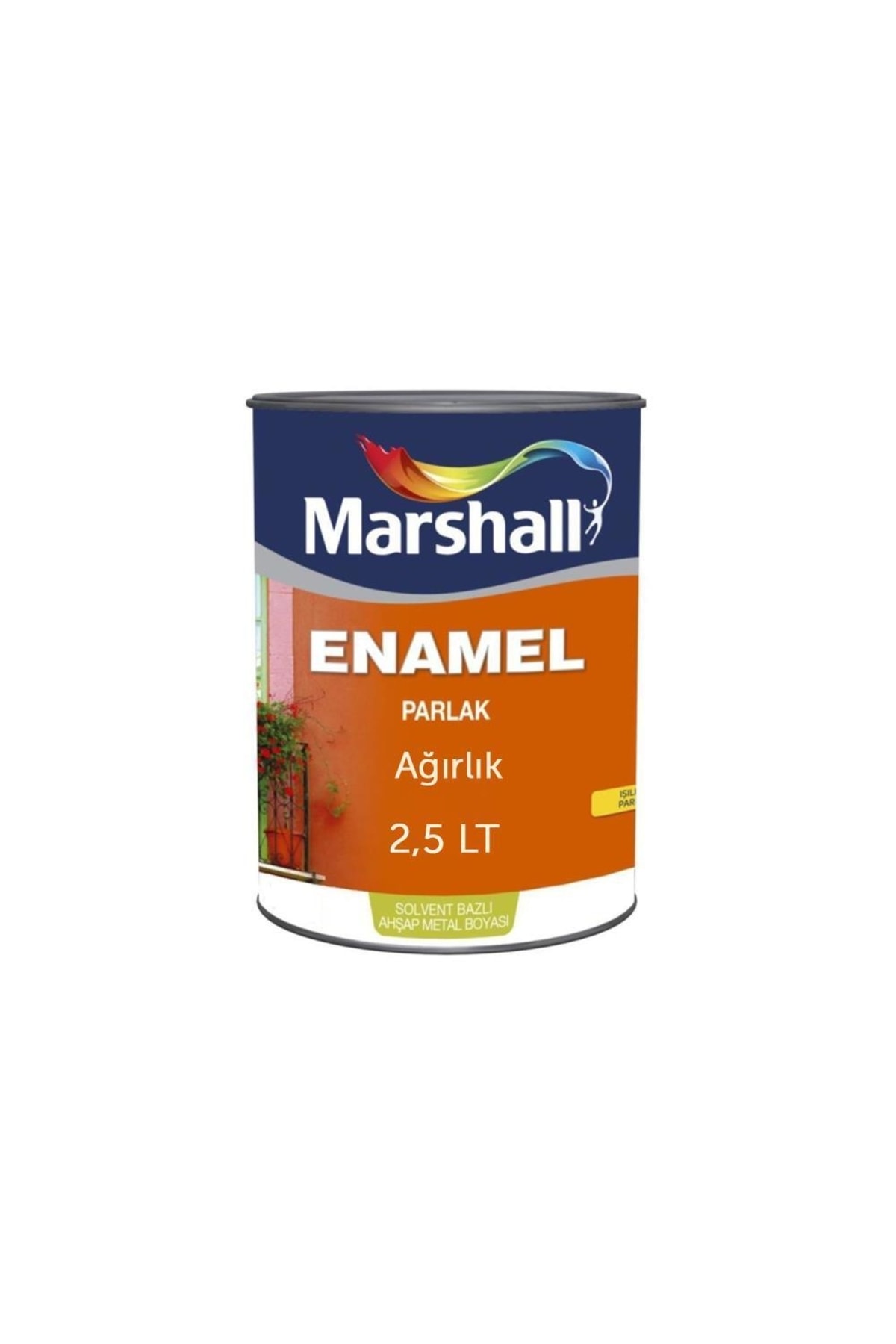 Enamel Parlak Sentetik Boya 2,5 Lt Koyu Kahve