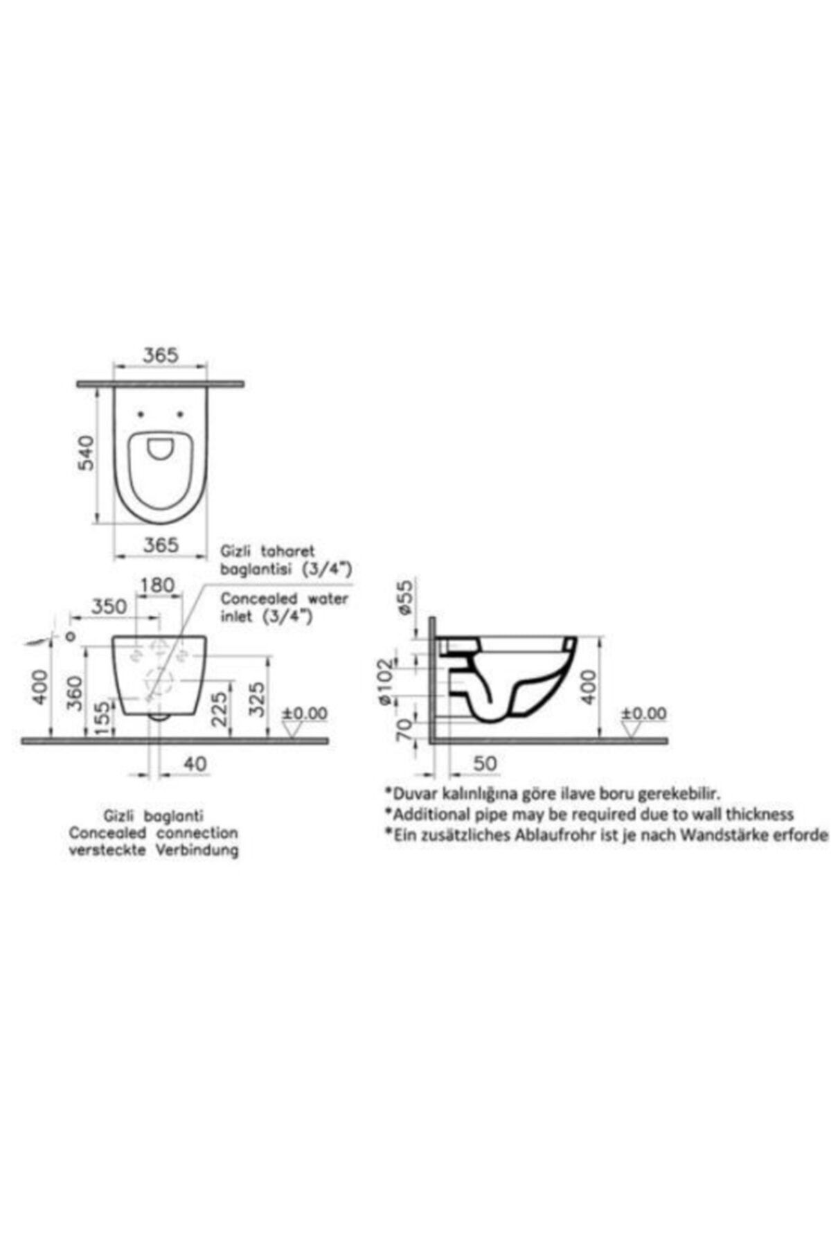 Sento Rim-ex Asma Klozet + Gömme Rezervuar 800-1868