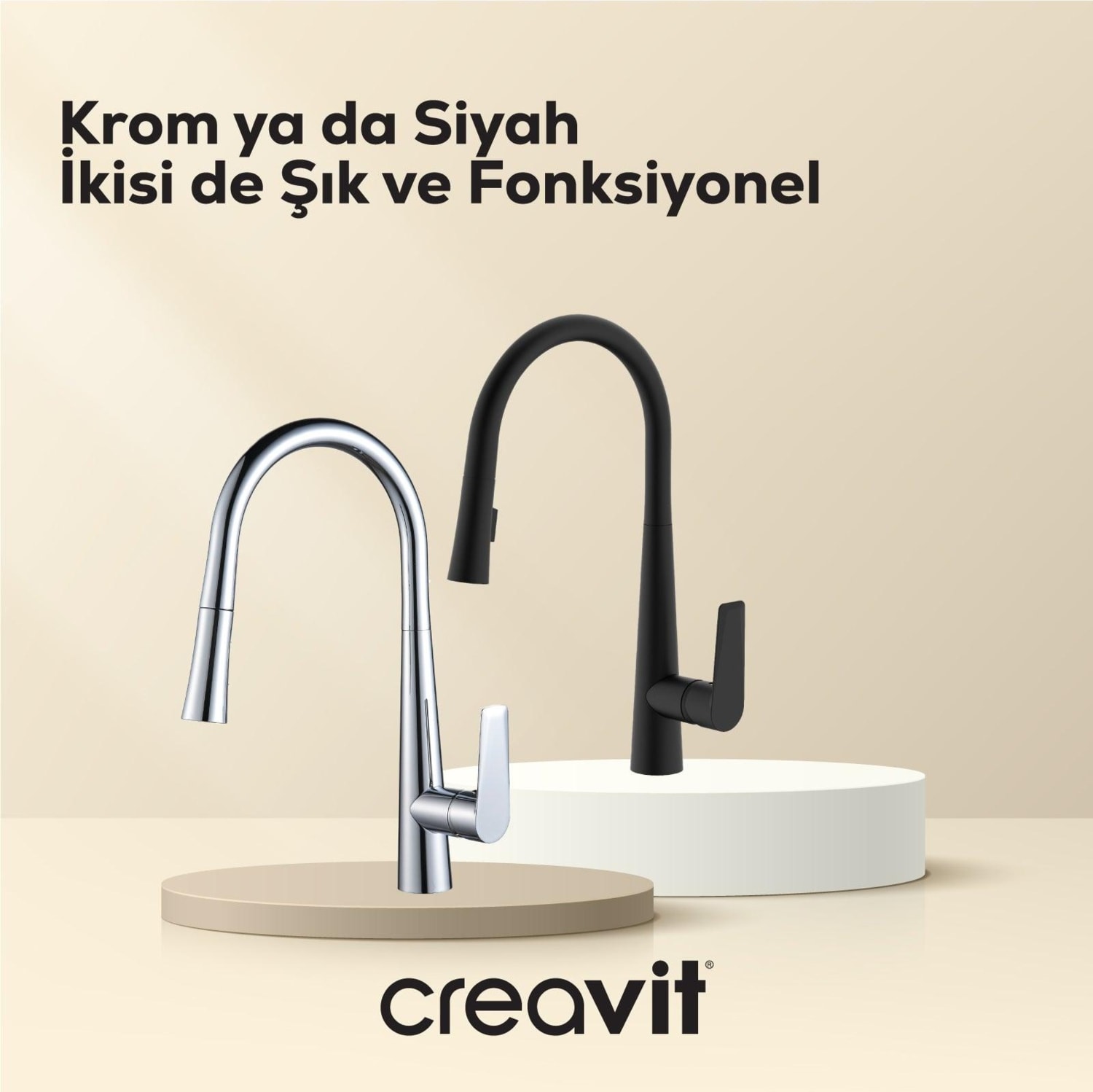 Spiralli Mutfak Armatürü Krom