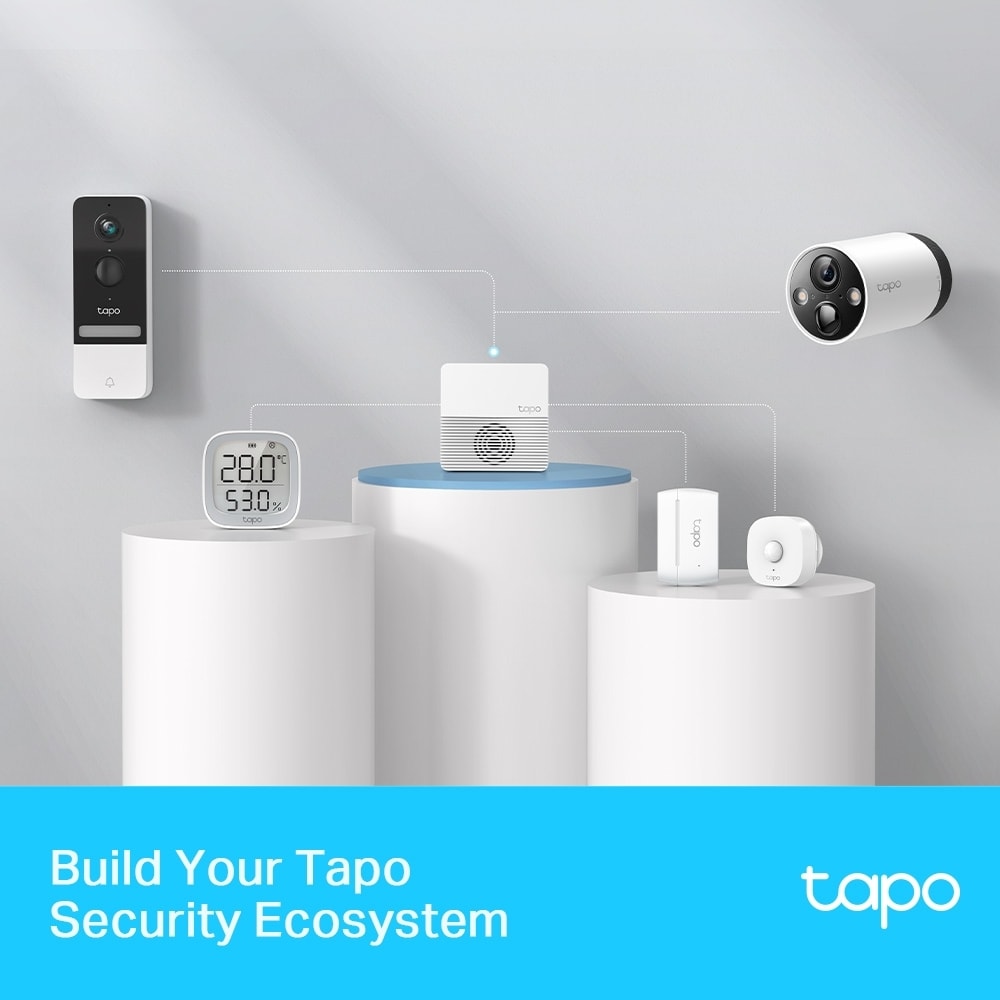 Tapo H200 | Akıllı Hub | 64 Cihaz + 4 Kapı Zili/Kamera Bağlantısı | 19 Zil Sesi | Kablolamasız | MicroSD Kart Destekli | Düğme ve Sensör Kontrol | Tapo Ekosistem Hub